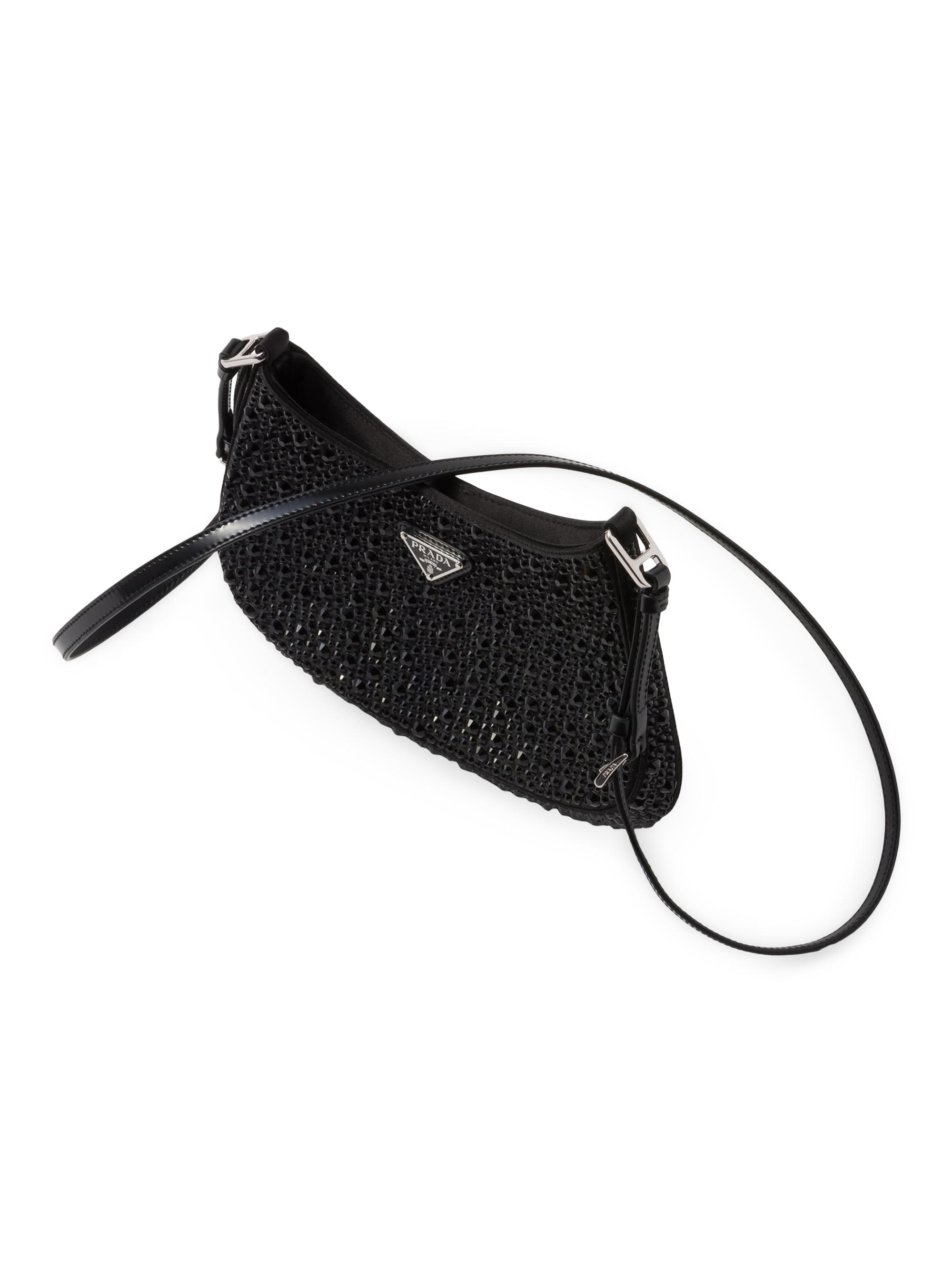 Prada Cleo Satin Shoulder Bag with Crystals | Saks Fifth Avenue