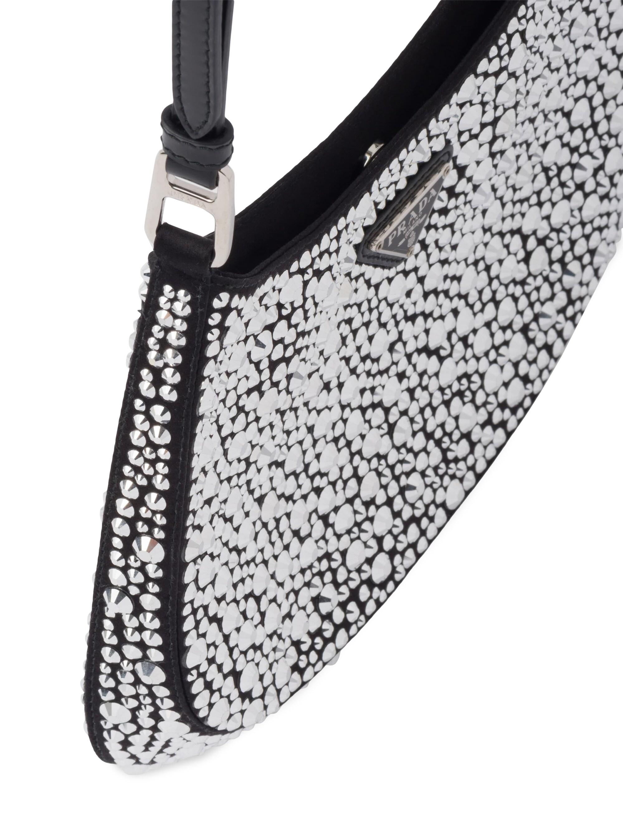 Prada Cleo Satin Shoulder Bag with Crystals | Saks Fifth Avenue