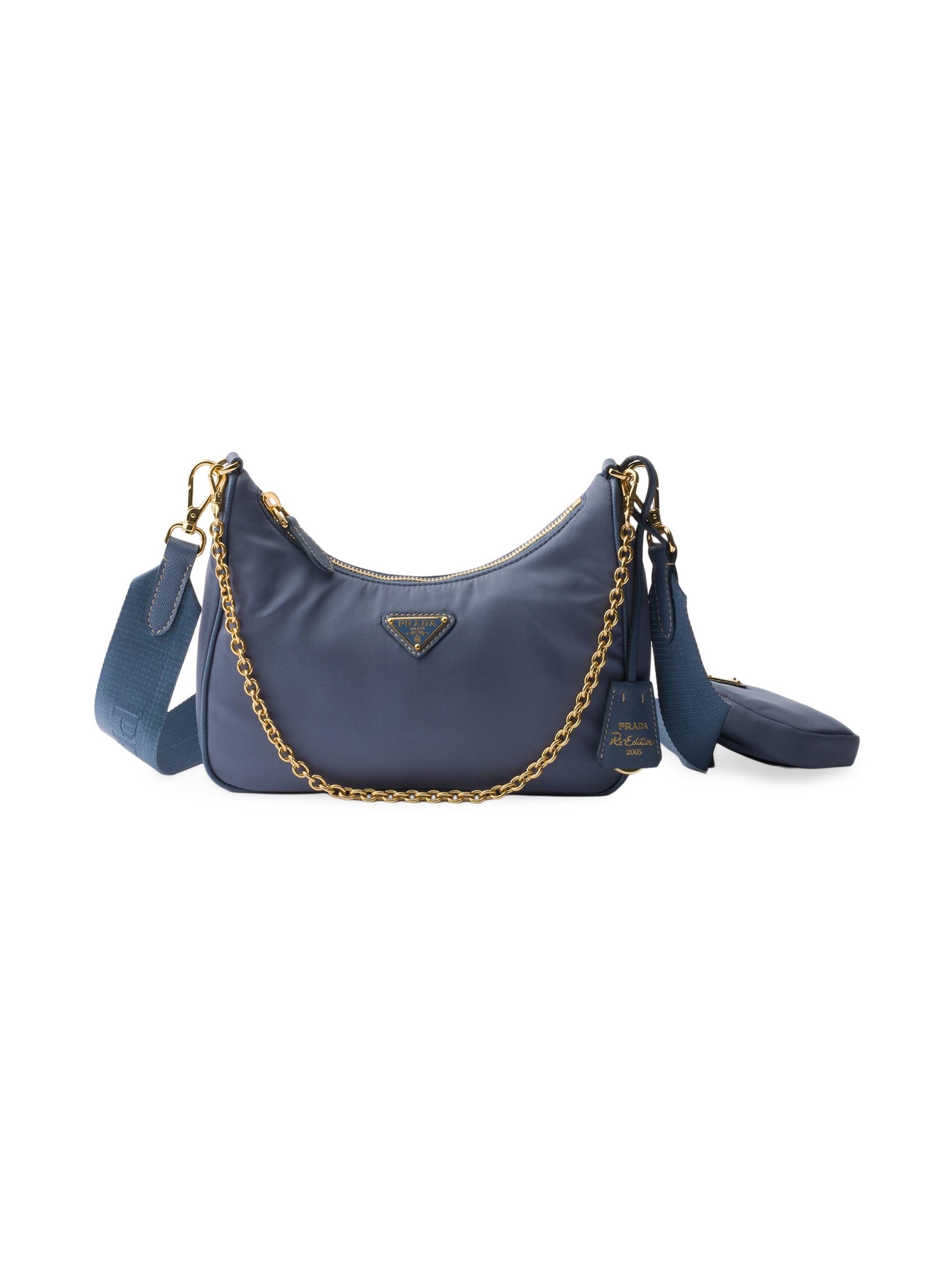 Prada Women's Re-Edition 2005 Re-Nylon Bag Blue