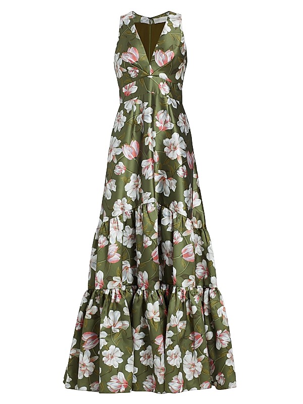 sachin and babi dresses & Embellished Monaco Gown - Forest Green and a floral print Sachin & Babi Brooklynne Gown