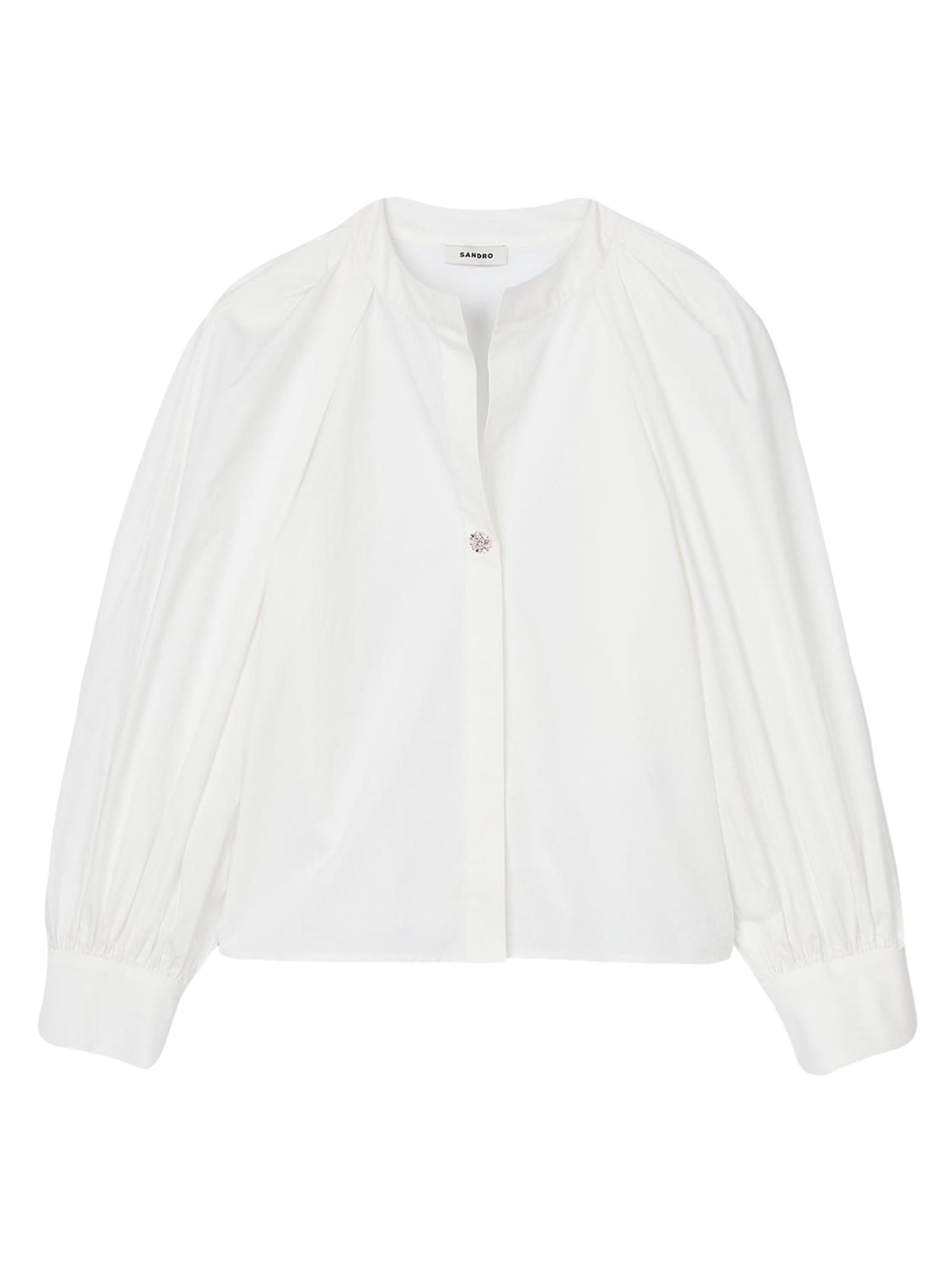 Sandro Women's Full Sleeved Shirt - White