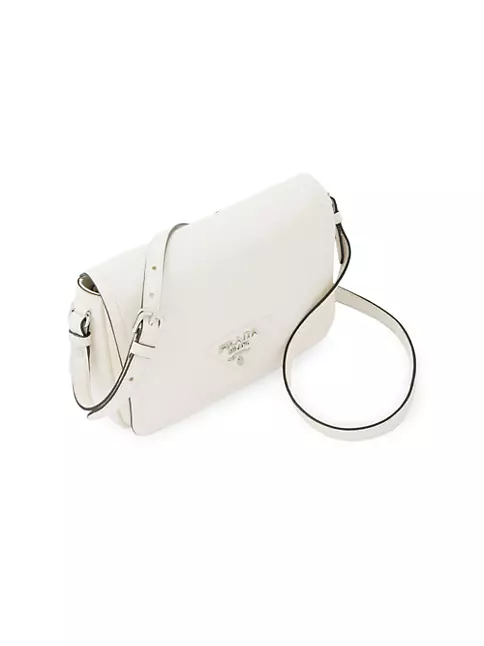 Prada Pouch Best Sellers 2023 - Saffiano Leather Mini Pouch Mens Chalk White