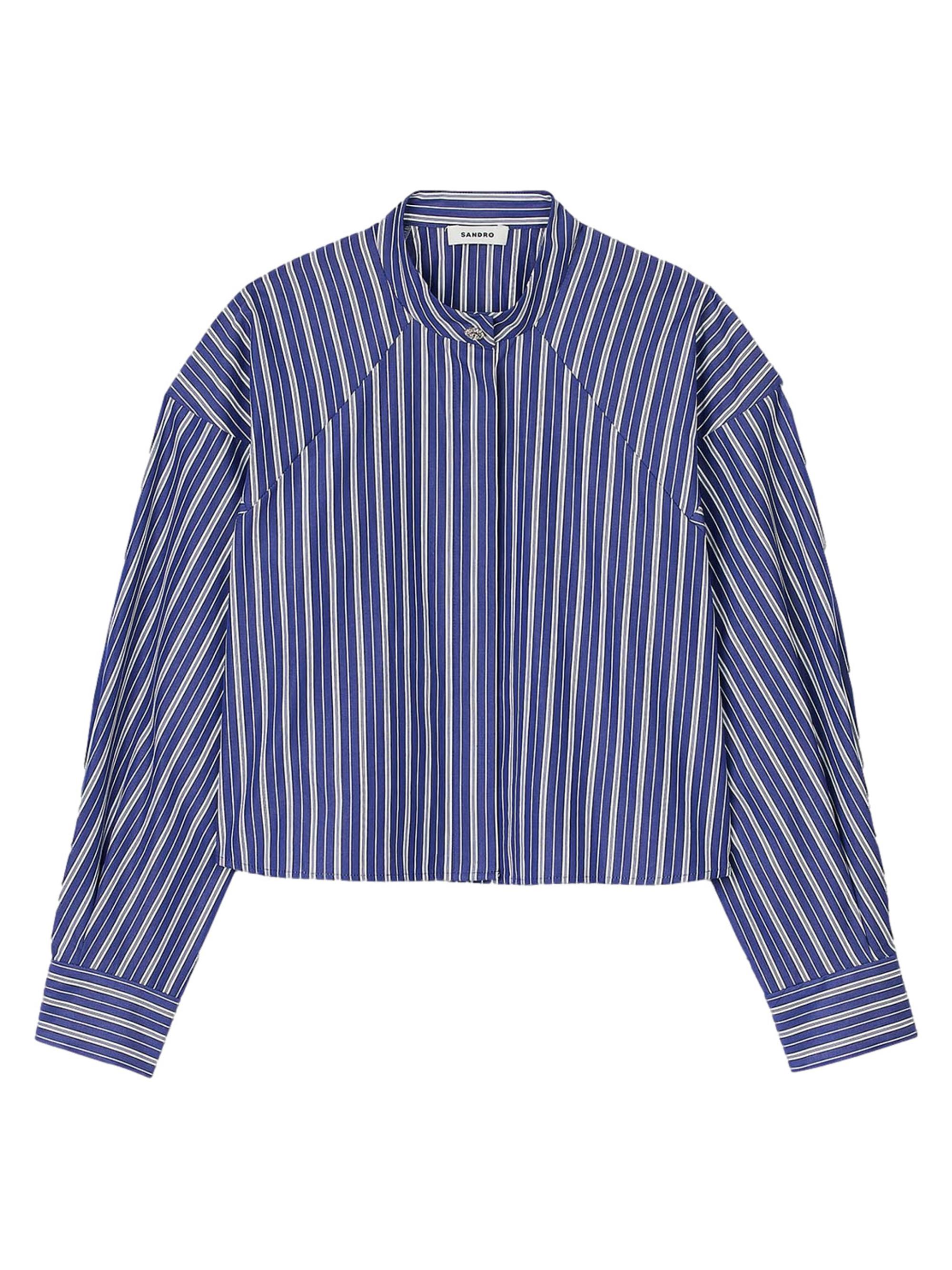 Sandro Women's Striped Shirt - Blue White