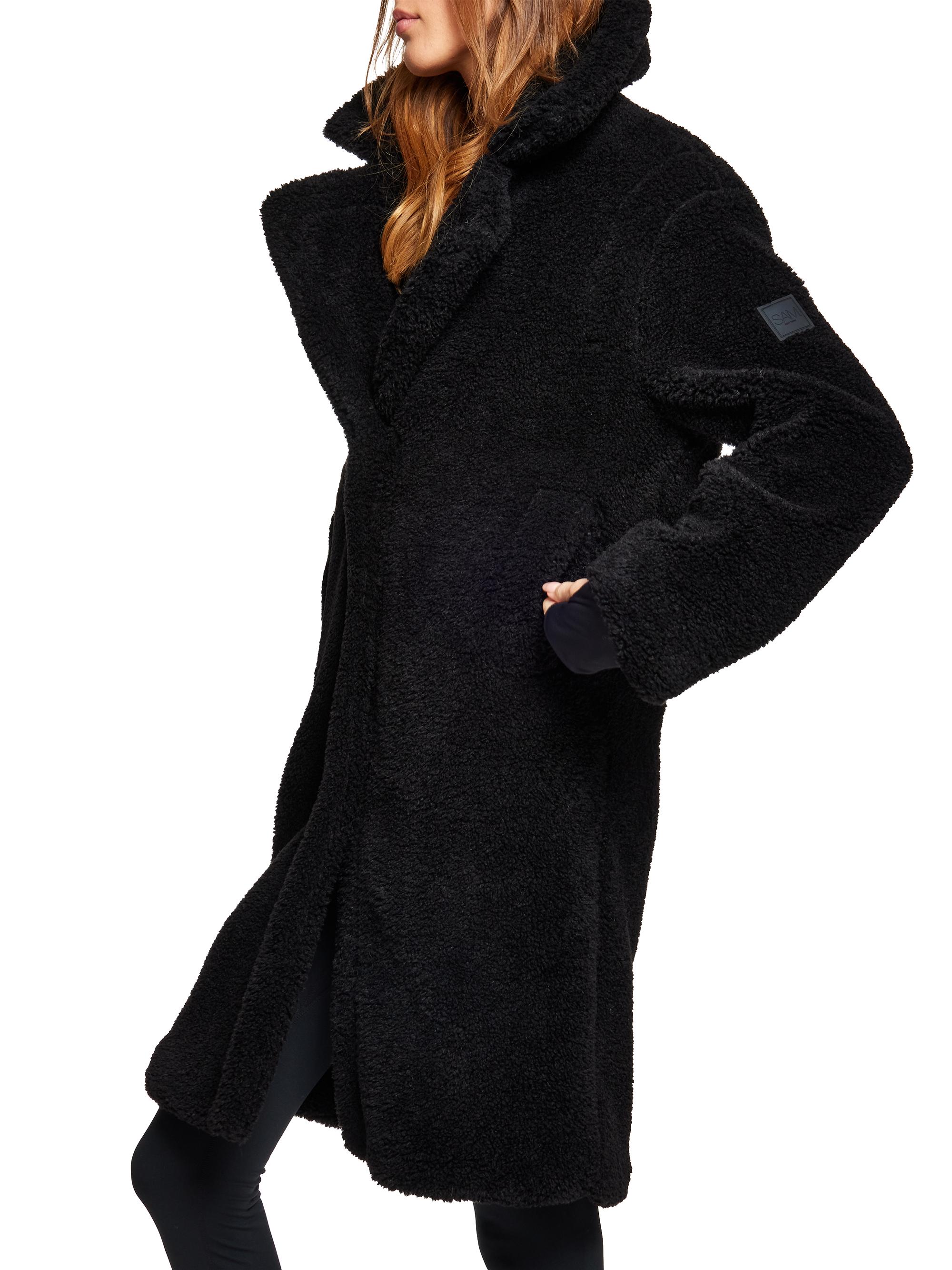 Samお値下げ⭐︎バーバリー コート✨黒36 ロングコート SAM. Sherpa Leather-Trimmed Coat | Saks Fifth Avenue