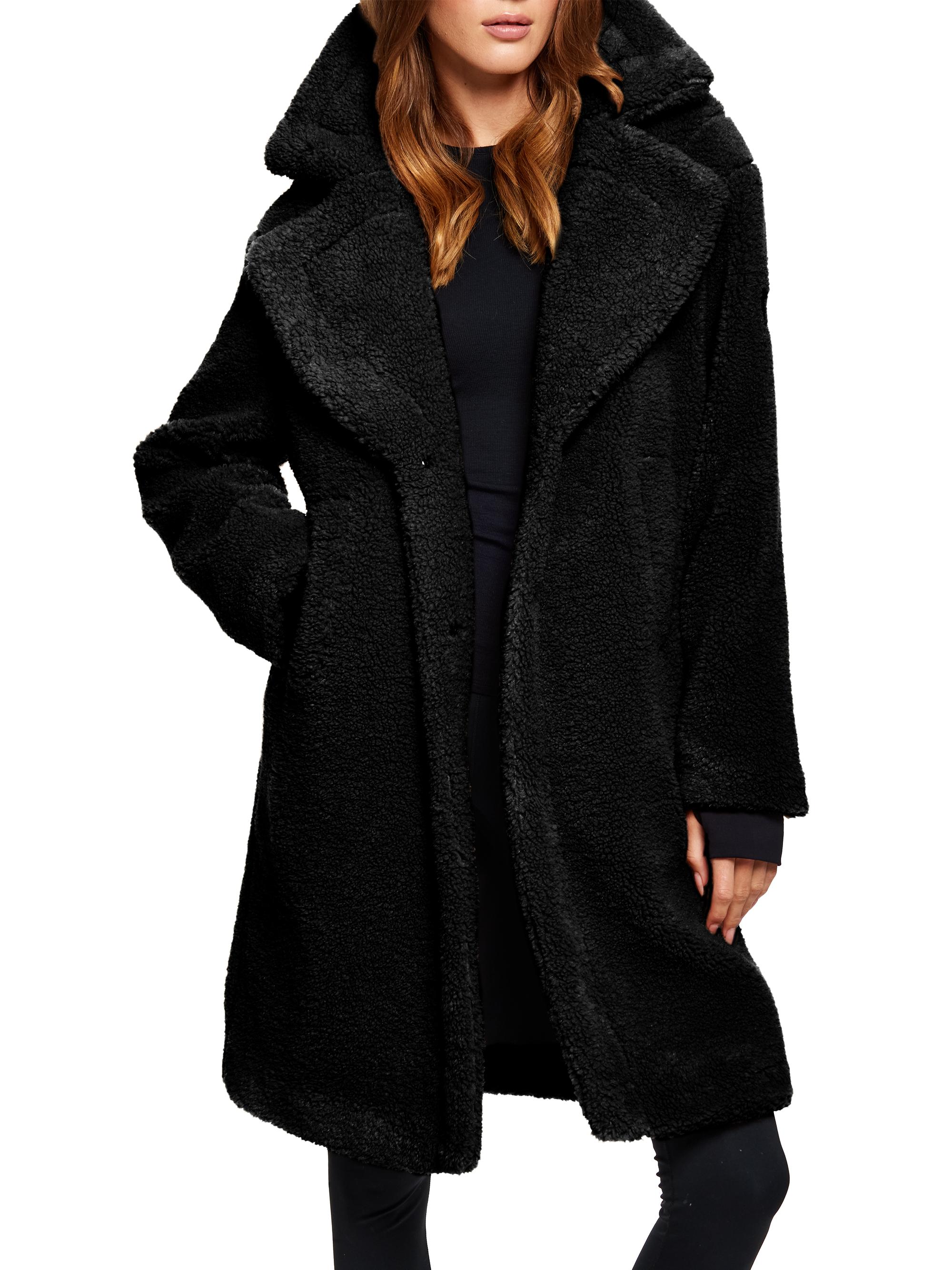 SAM. Sherpa Leather-Trimmed Coat | Saks Fifth Avenue