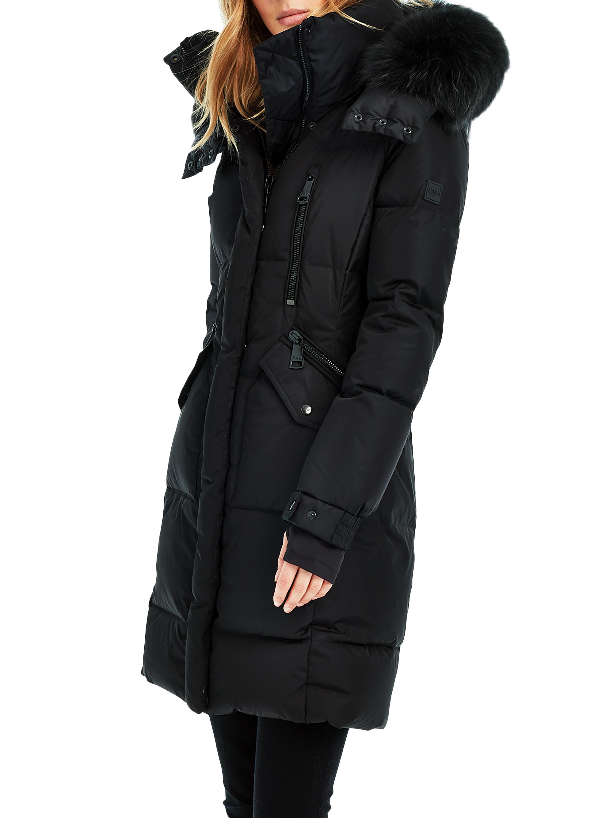 SAM. Women's Highway Faux Fur-Trimmed Down Jacket - Black | Thumbnail 3