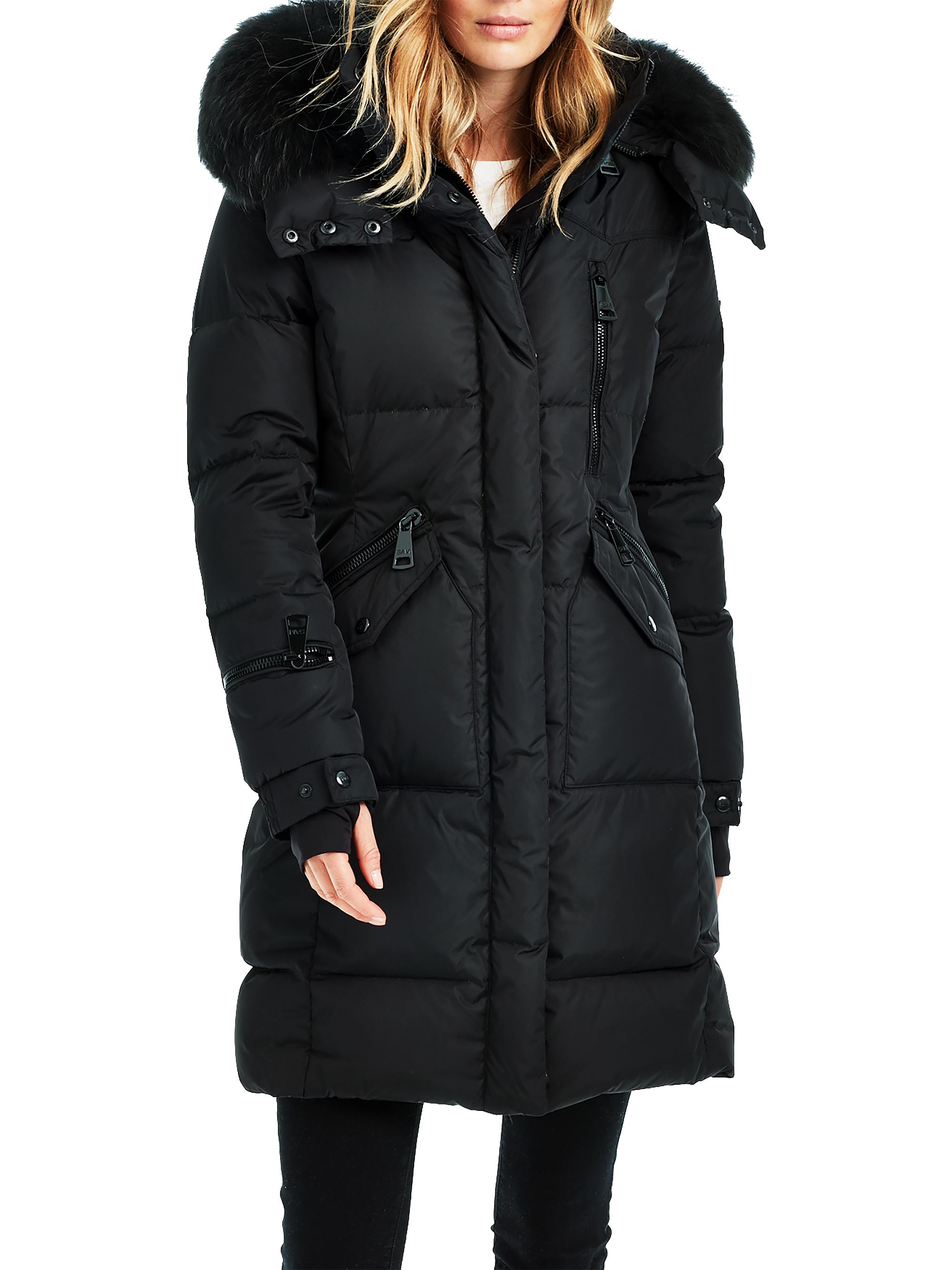 SAM. Women's Highway Faux Fur-Trimmed Down Jacket - Black | Thumbnail 2