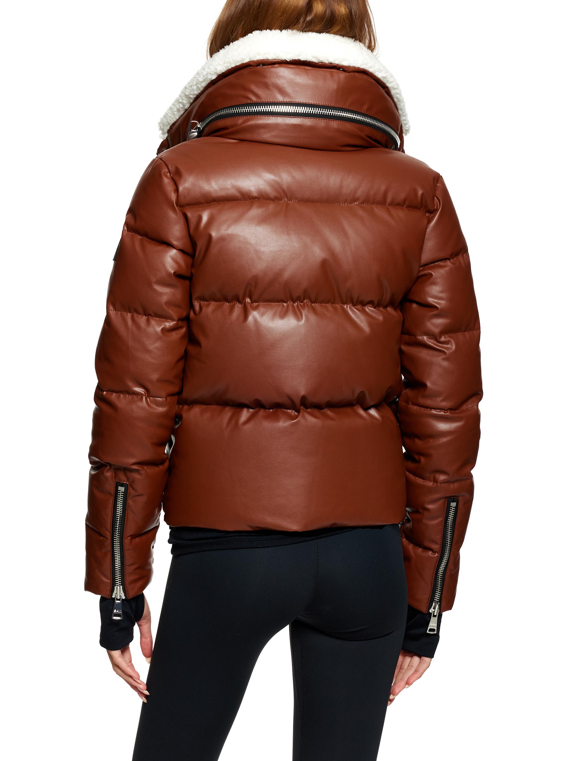 SAM. Vallery Vegan Leather & Sherpa Down Jacket | Saks Fifth Avenue