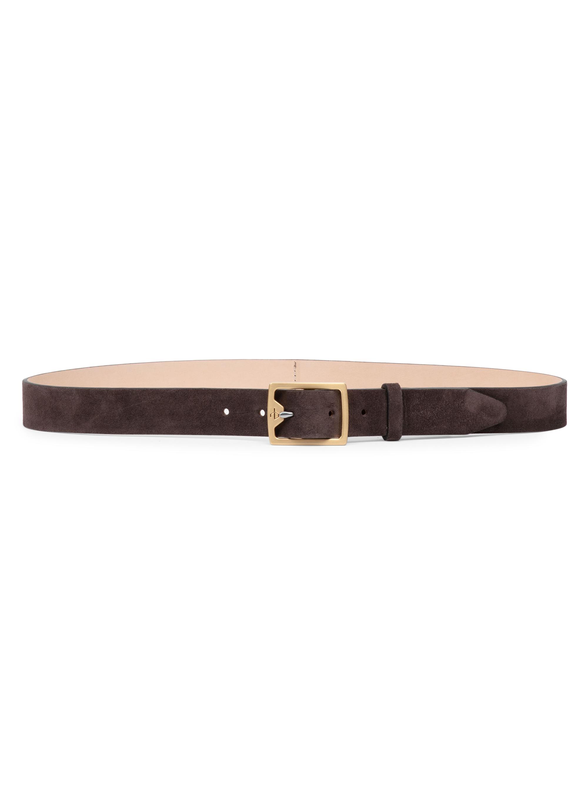 rag & bone Women's Suede Boyfriend Belt 2.0 - Brown