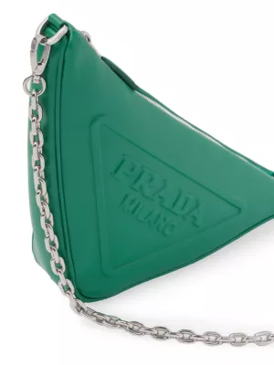 Prada Prada Triangle leather mini-bag - Yellow
