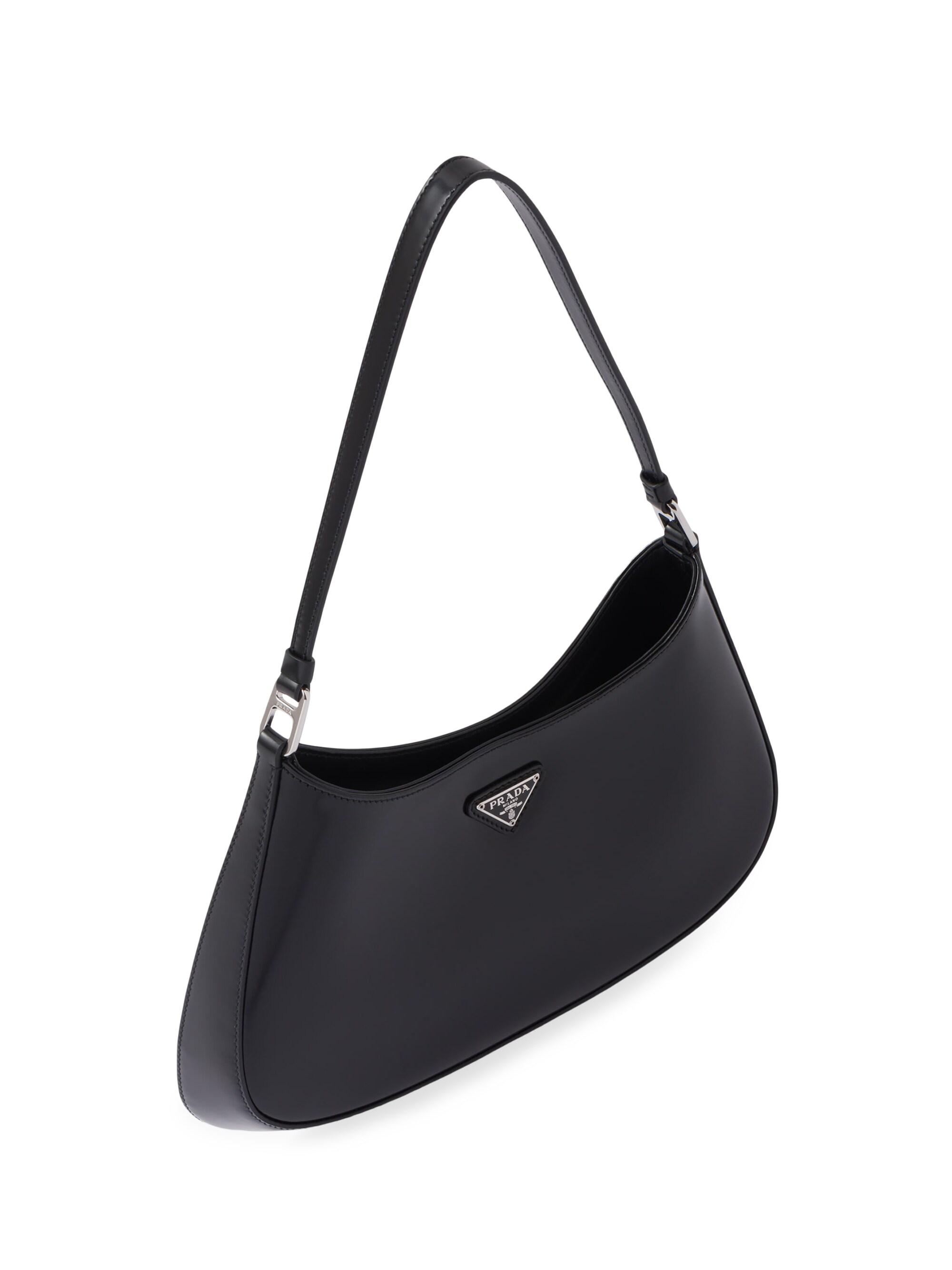 Prada Cleo Brushed Leather Shoulder Bag