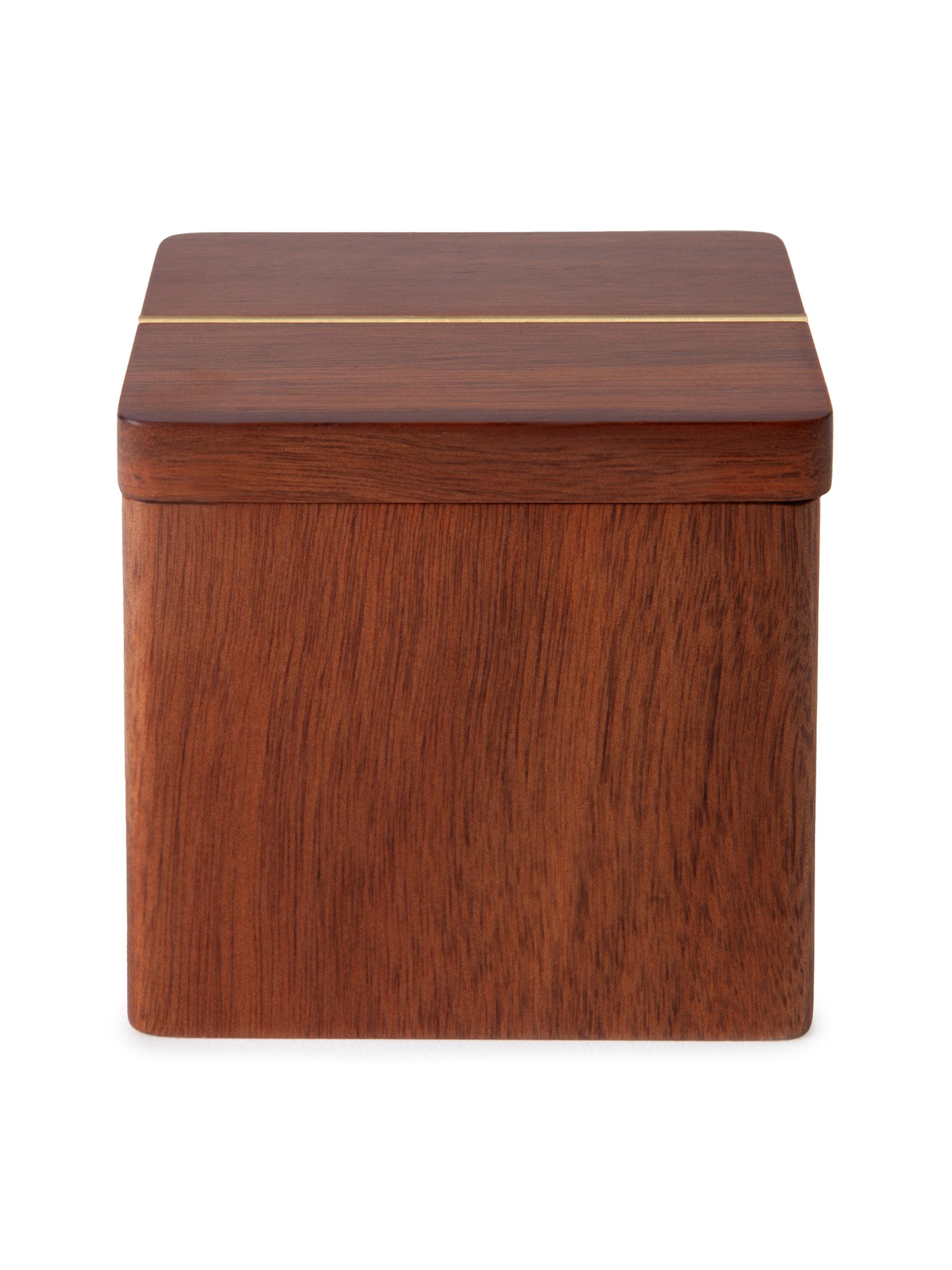 Kassatex Sutton Cotton Jar - Acacia Wood