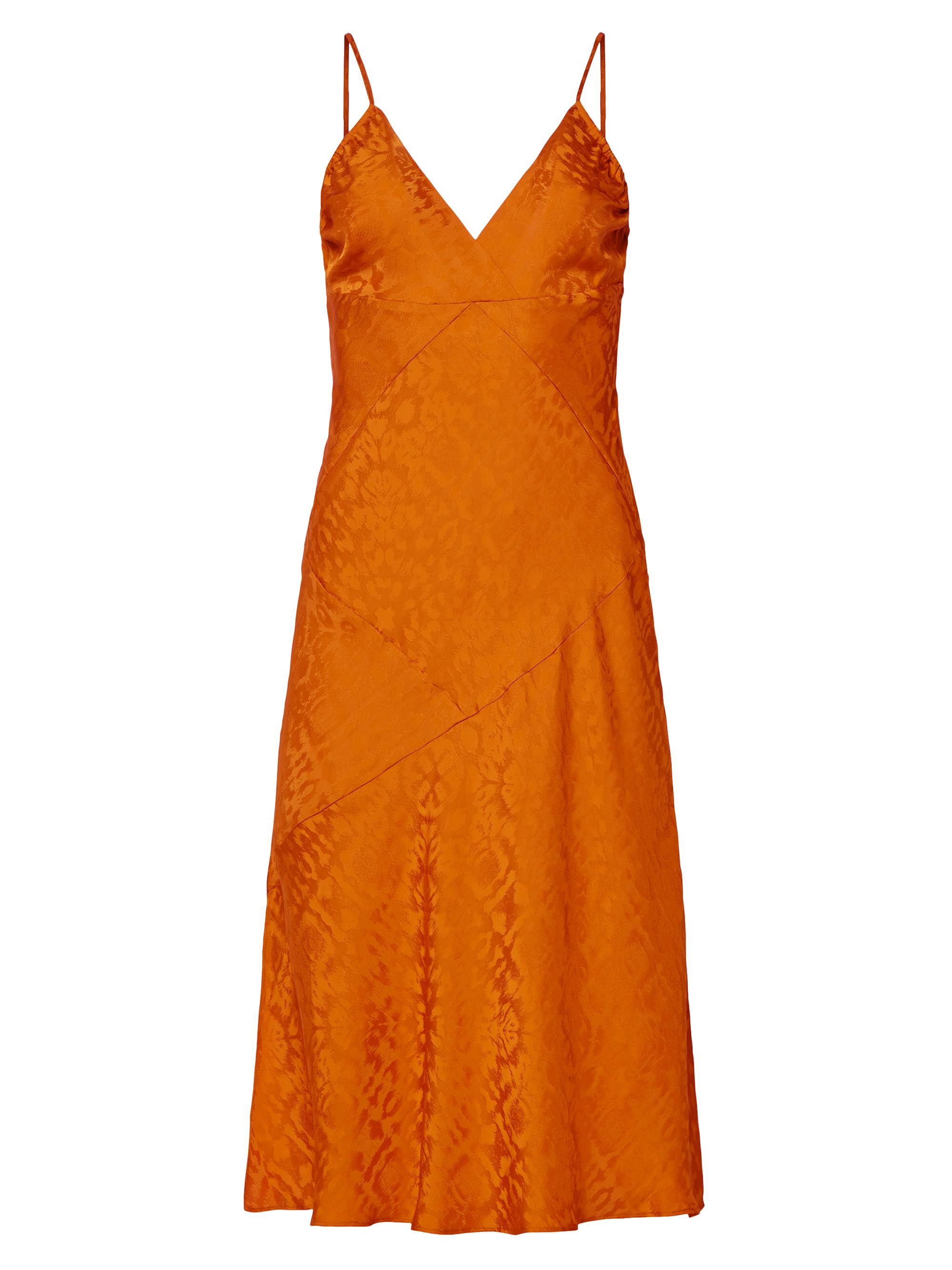 Equipment Women's Leo Leopard Jacquard Bias Slip Dress - Autumn Maple