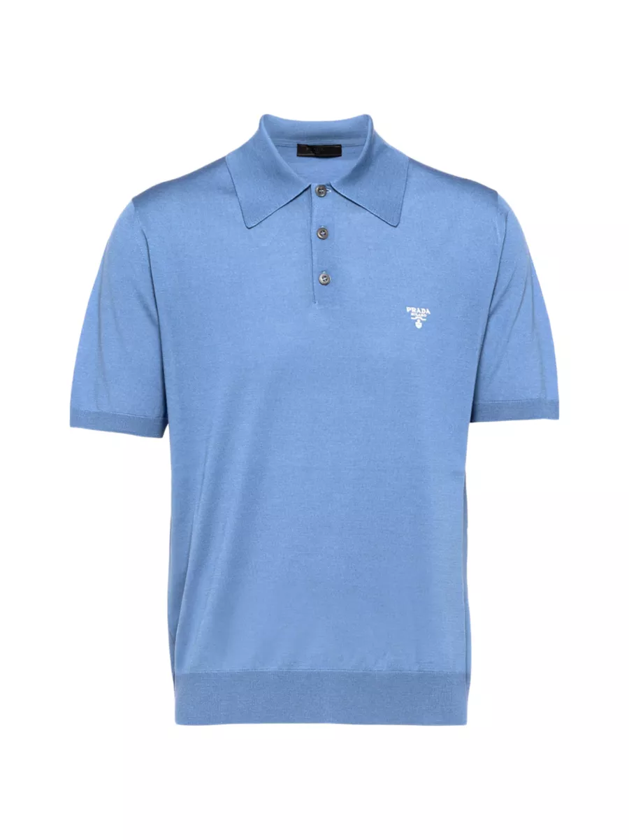 Shop Prada Superfine Wool Polo Shirt | Saks Fifth Avenue Shop Prada Superfine Wool Polo Shirt | Saks Fifth Avenue