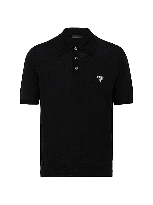 Shop Prada Superfine Wool Polo Shirt | Saks Fifth Avenue Shop Prada Superfine Wool Polo Shirt | Saks Fifth Avenue