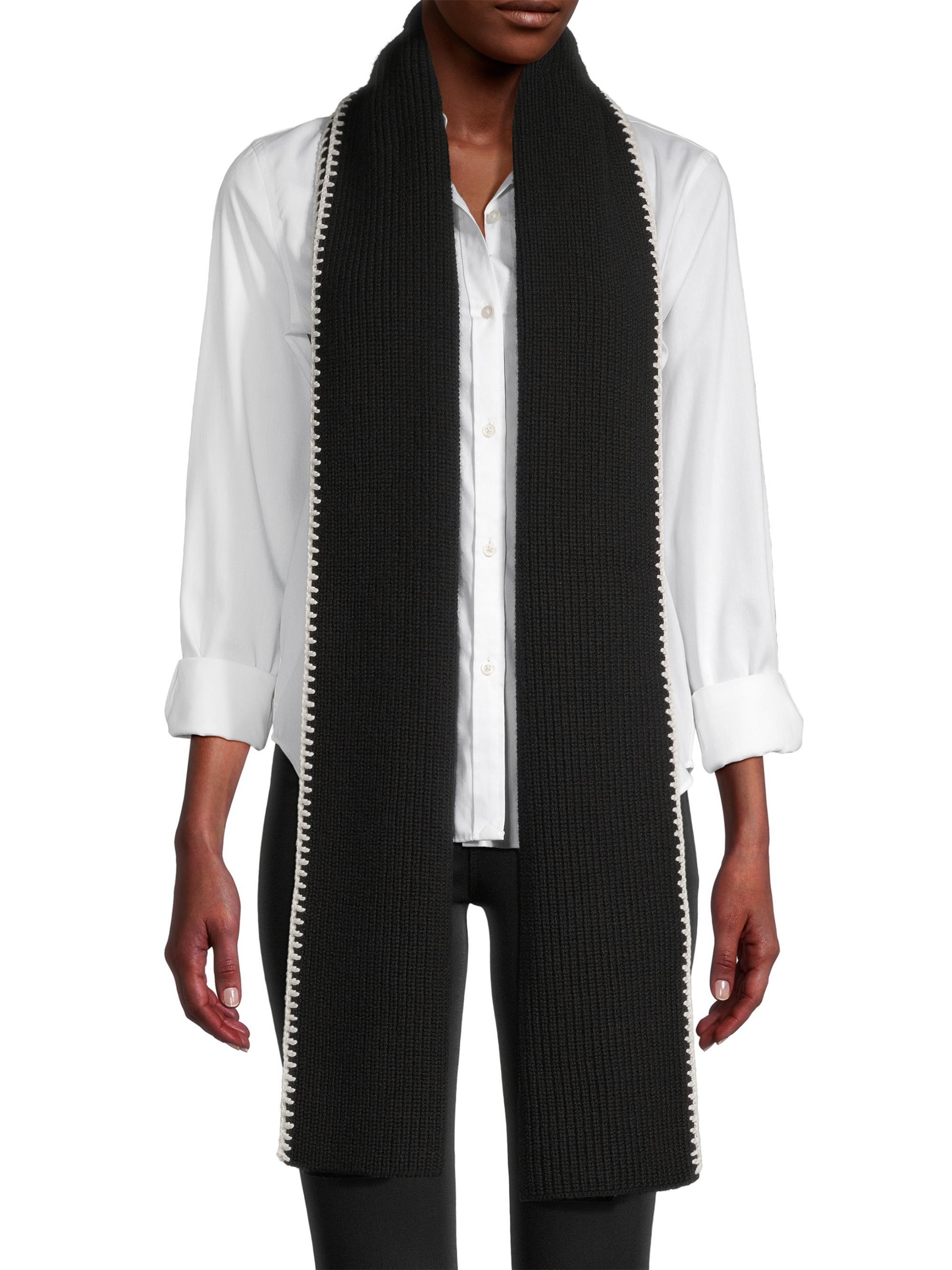 rag & bone Women's Ingrid Wool Scarf - Black