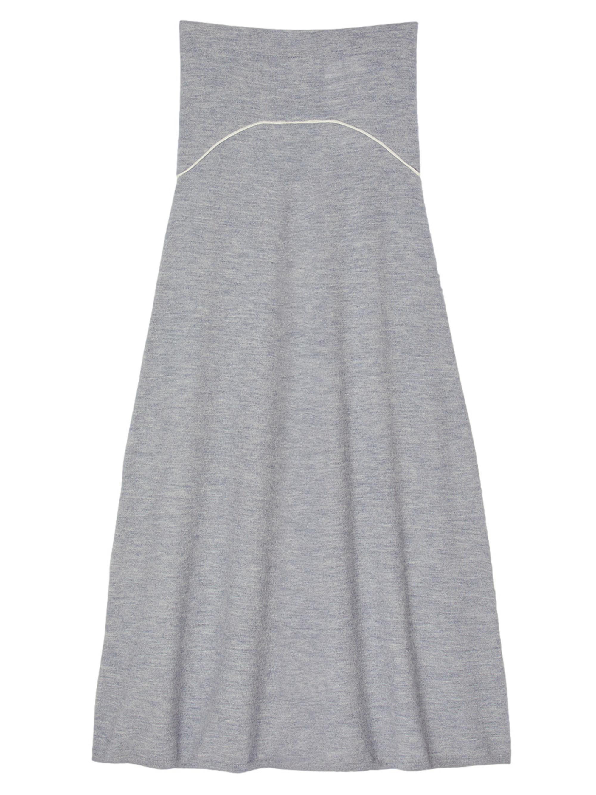 Sandro Women's Long Wool Skirt - Grey