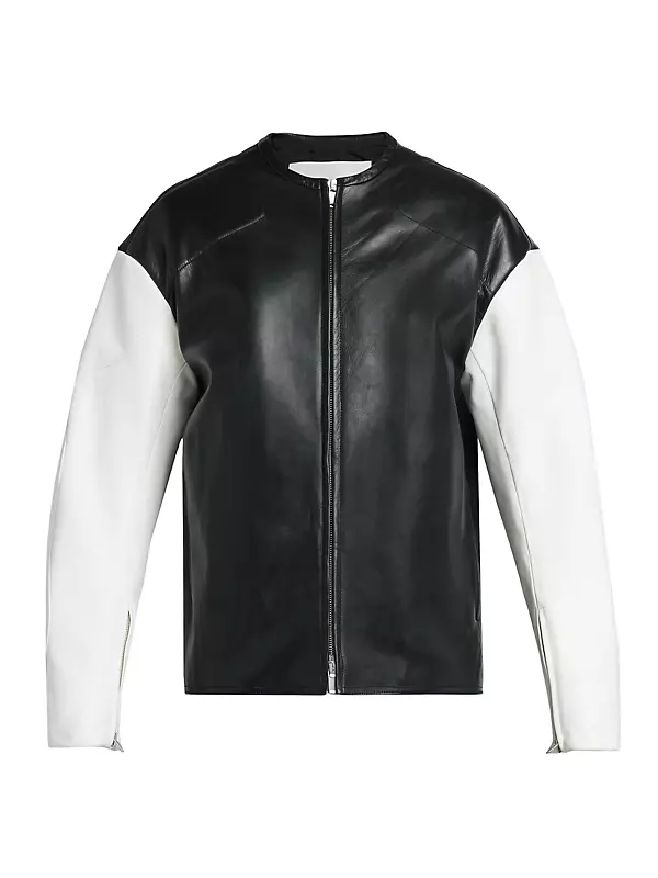 Shop Jil Sander Leather Boxy-Fit Jacket | Saks Fifth Avenue