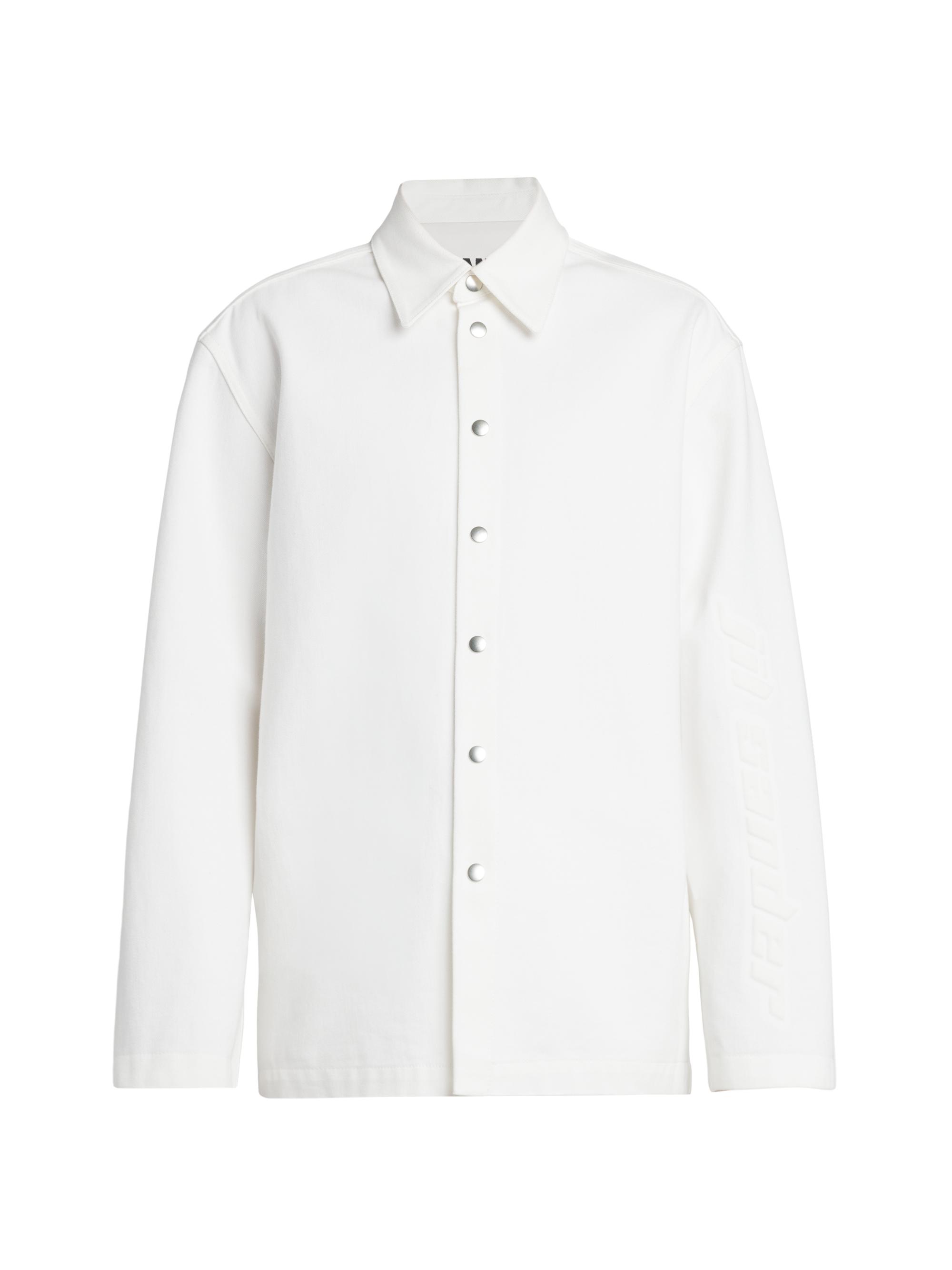 Jil Sander Men's Denim Boxy-Fit Shirt - Porcelain