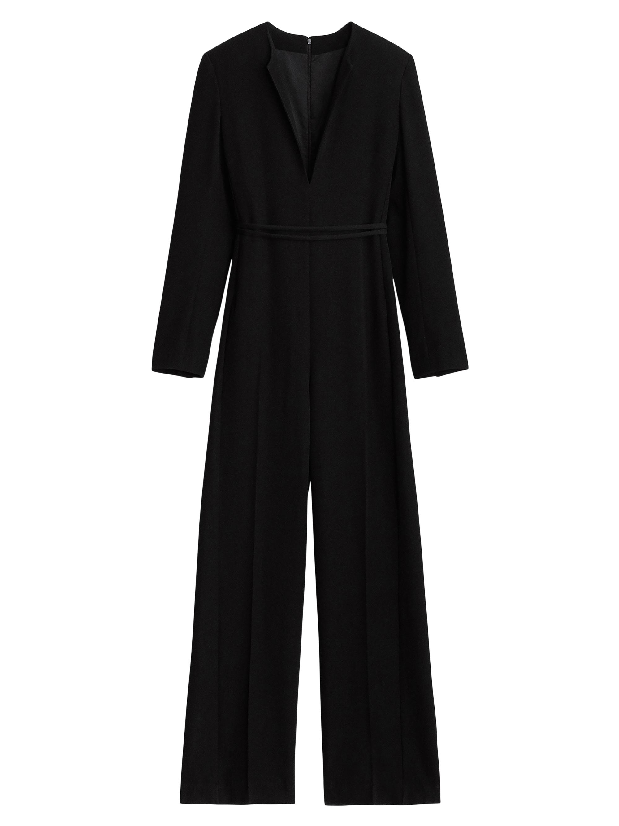 rag & bone Women's Sonia Crepe Long-Sleeve Jumpsuit - Black