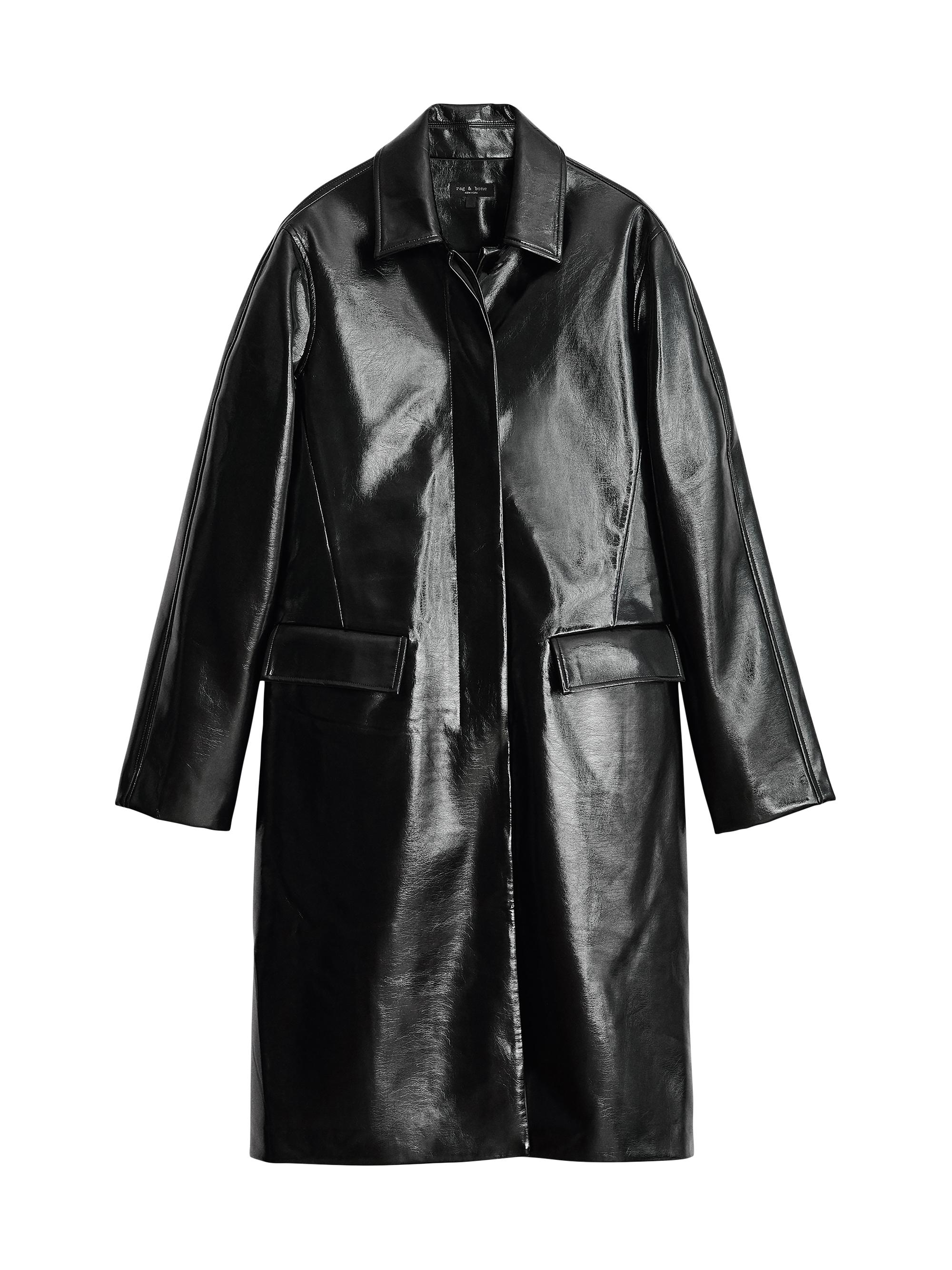 rag & bone Women's Morin Faux Leather Coat - Black