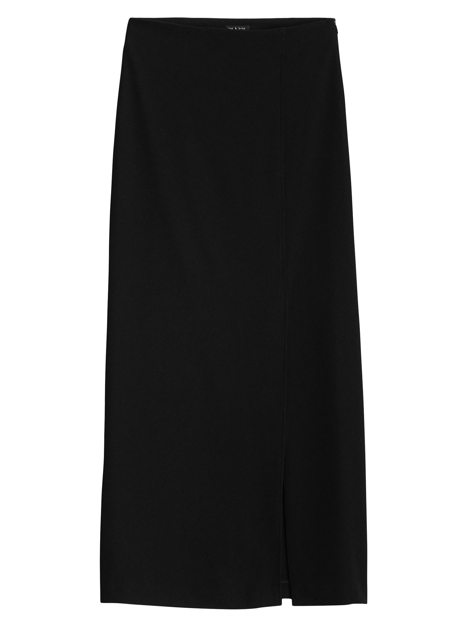 rag & bone Women's Ilana Japanese Crepe Maxi Skirt - Black