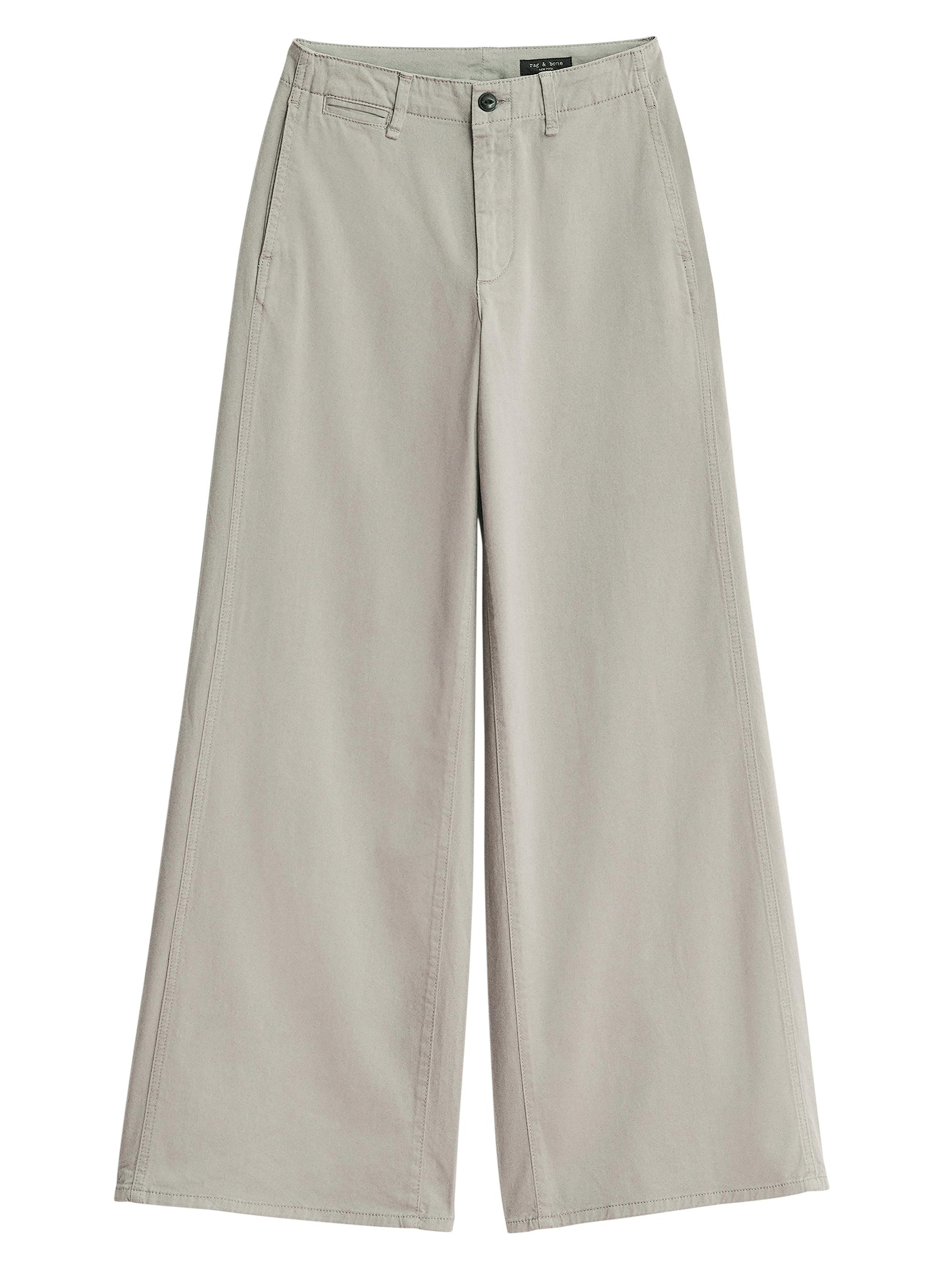 rag & bone Women's Sofie Cotton-Blend Wide-Leg Chino Pants - Grey