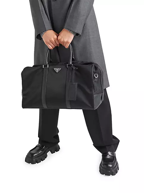 Prada Black Nylon and Leather Duffle Bag Prada