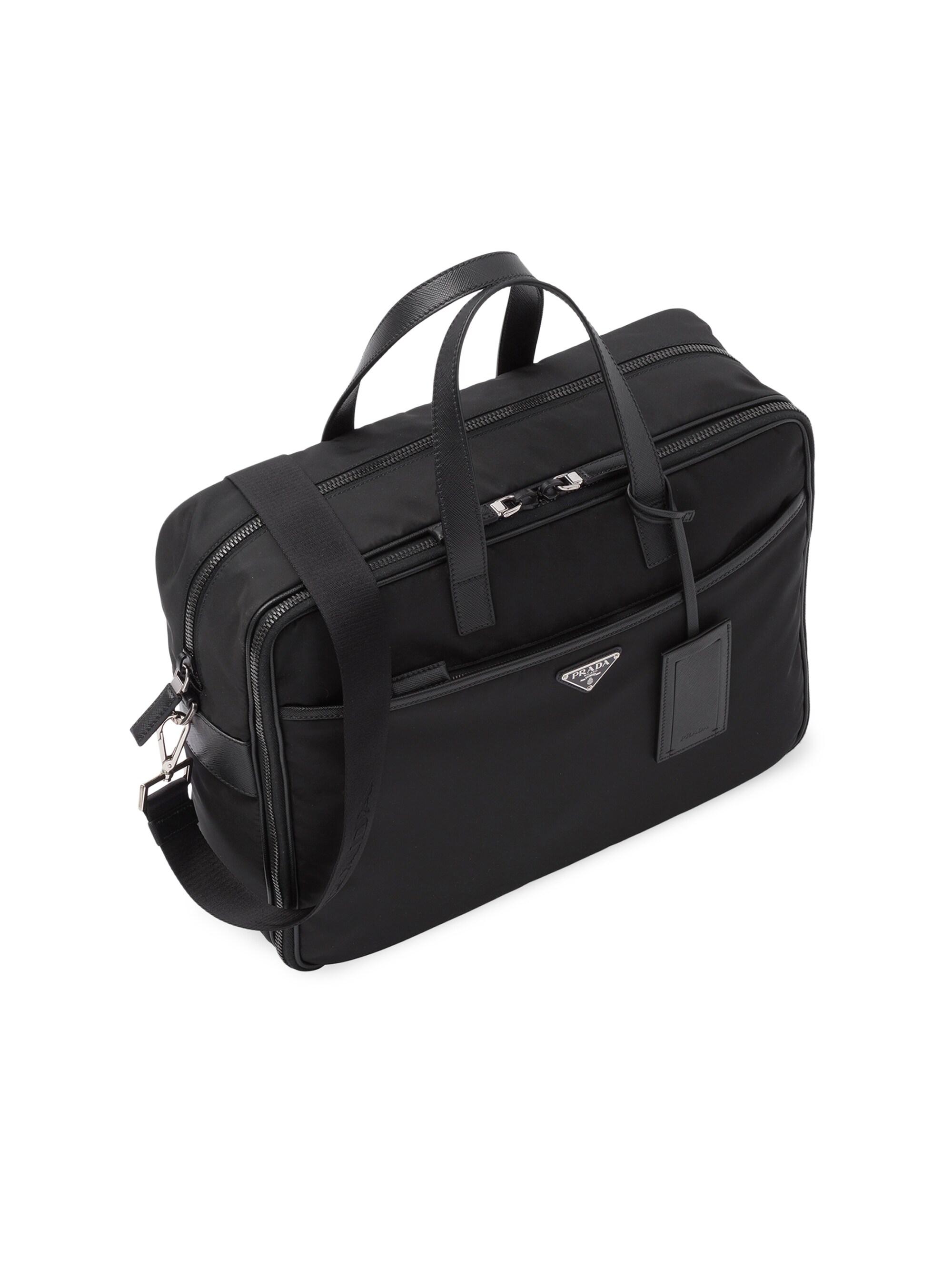 Prada Re-Nylon and Saffiano Leather Briefcase | Saks Fifth