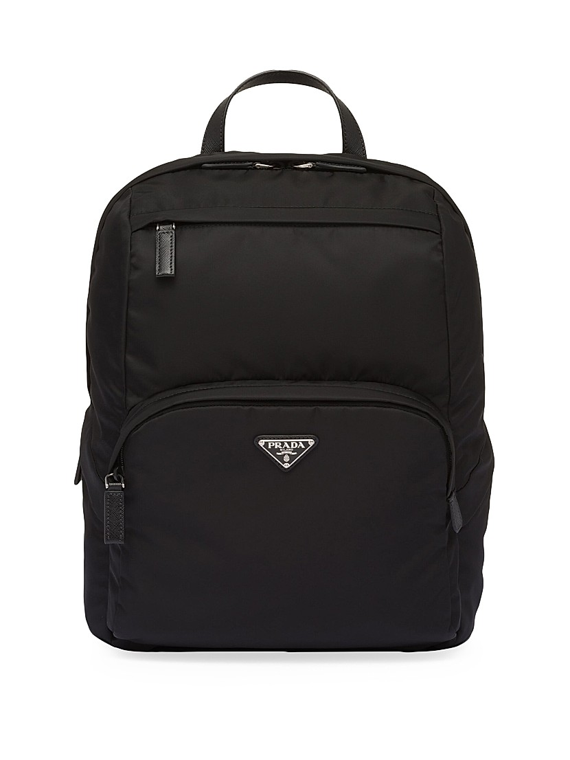 Shop Prada Re-Nylon and Saffiano Leather Backpack | Saks Shop Prada Re-Nylon and Saffiano Leather Backpack | Saks