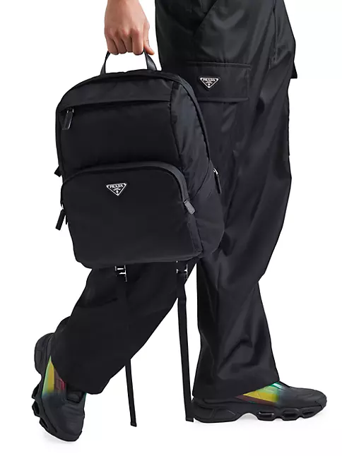 Shop Prada Re-Nylon and Saffiano Leather Backpack | Saks Fifth Avenue