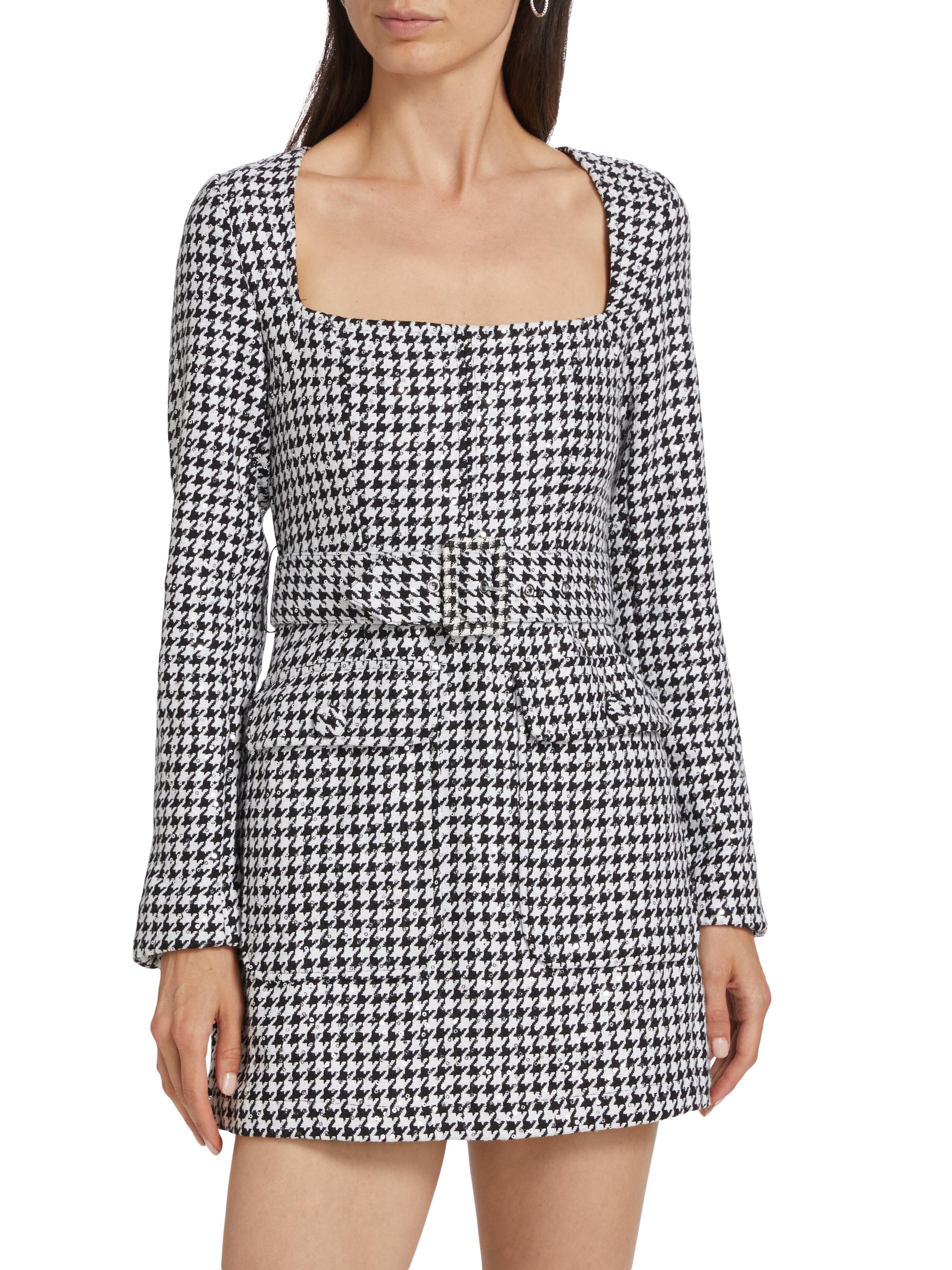 LDT Amanda Houndstooth Belted Sheath Dress | Saks Fifth Avenue