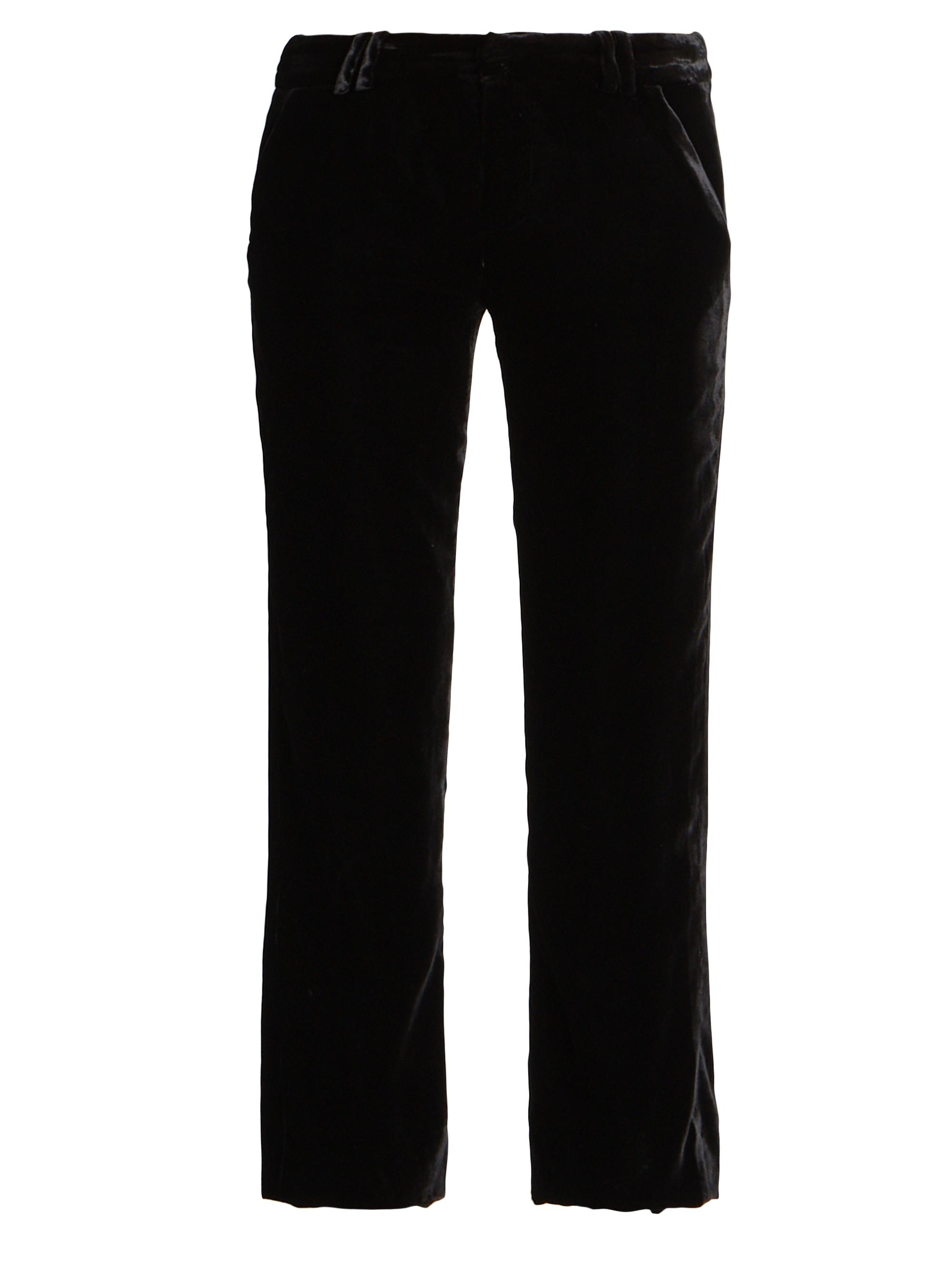Balmain Women's Velvet Bootcut Pants - Black