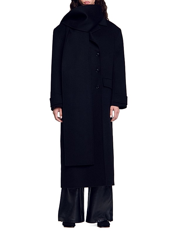 Shop Sandro Oversized Wool Coat | Saks Fifth Avenue Shop Sandro Oversized Wool Coat | Saks Fifth Avenue