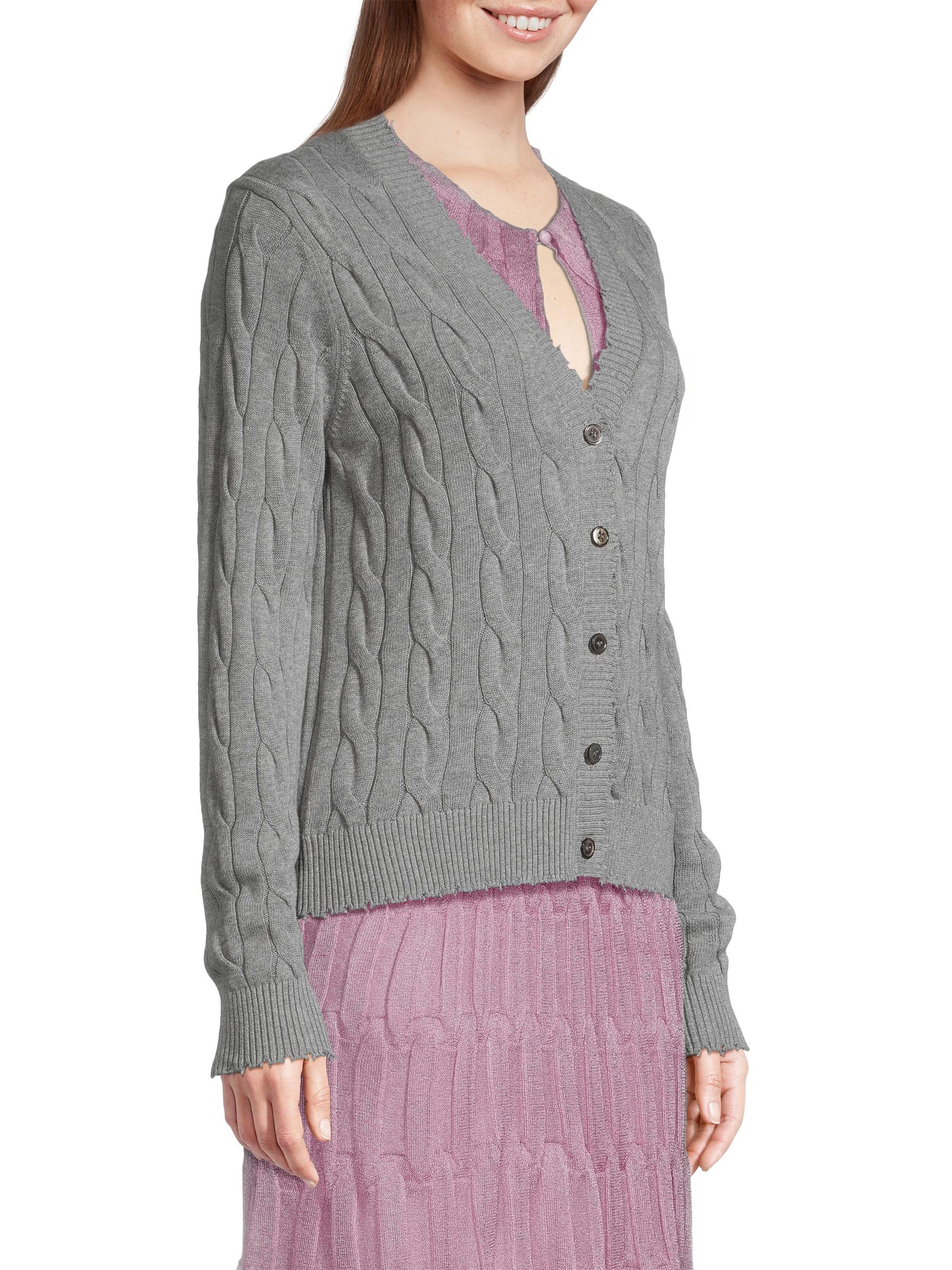 Riu Rose cable cardigan knit ブラック Rose cable cardigan knit Riu