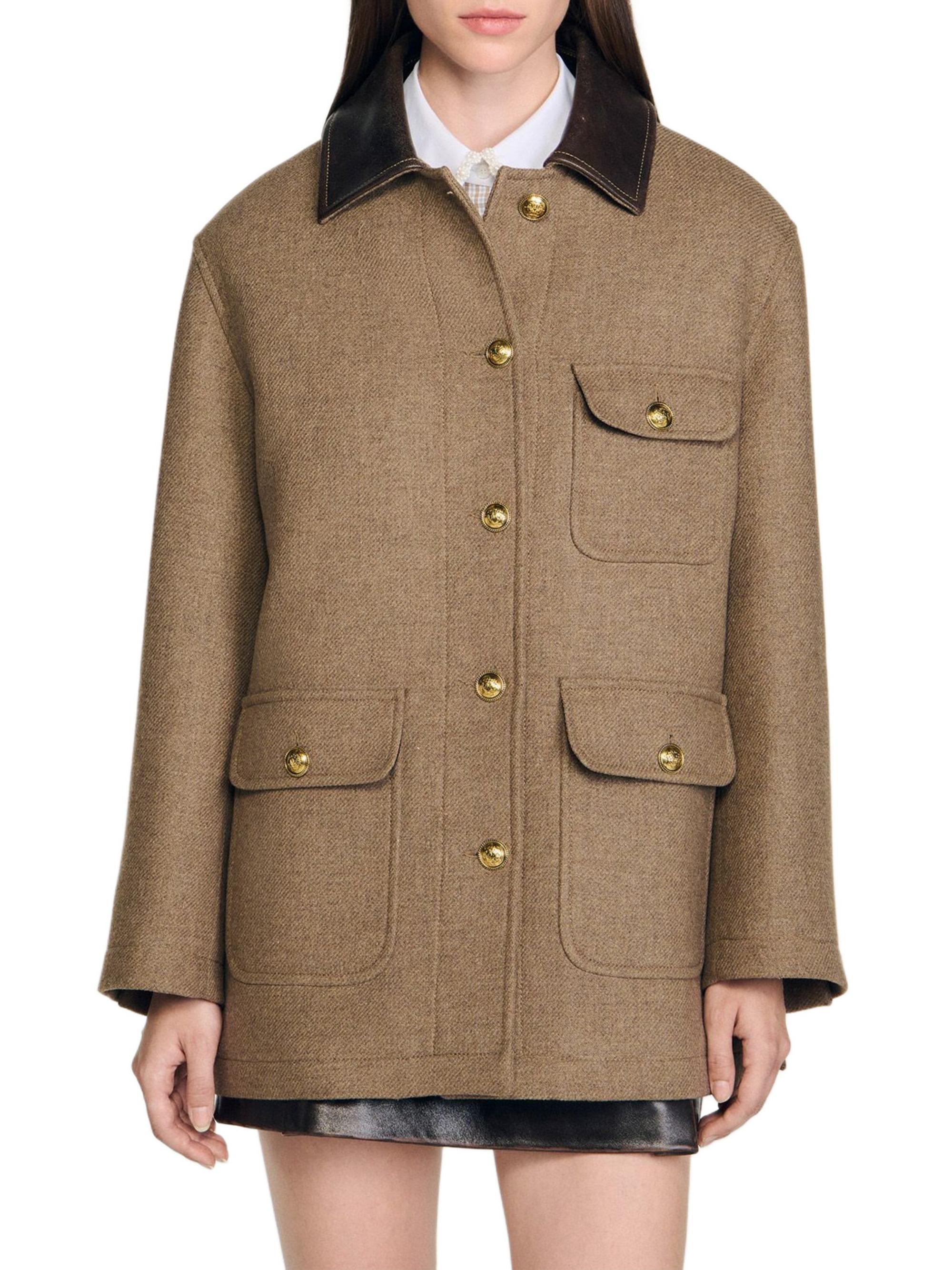 Sandro Tweed Coat | Saks Fifth Avenue