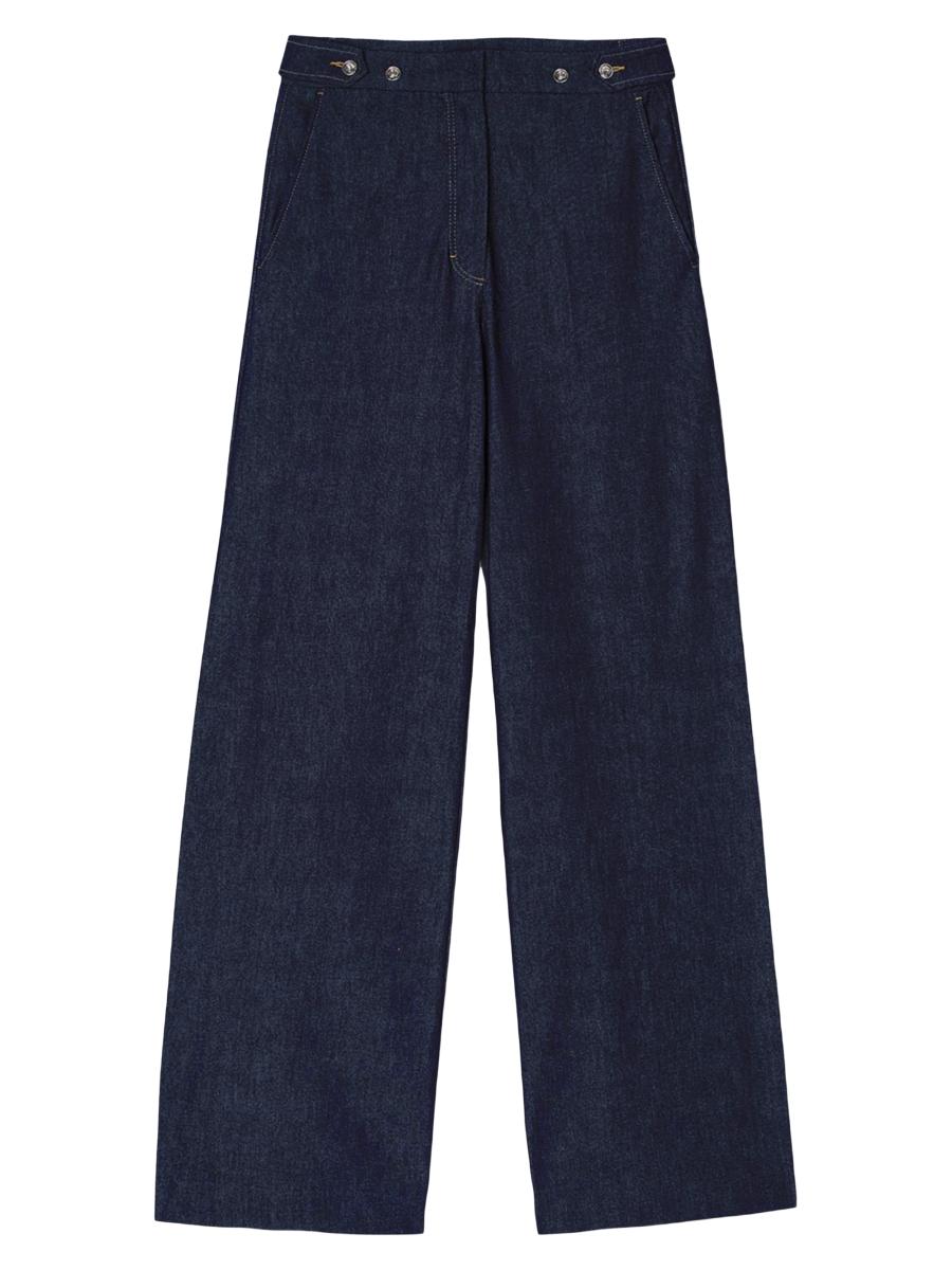 Sandro Raw Denim Wide-Leg Jeans | Saks Fifth Avenue