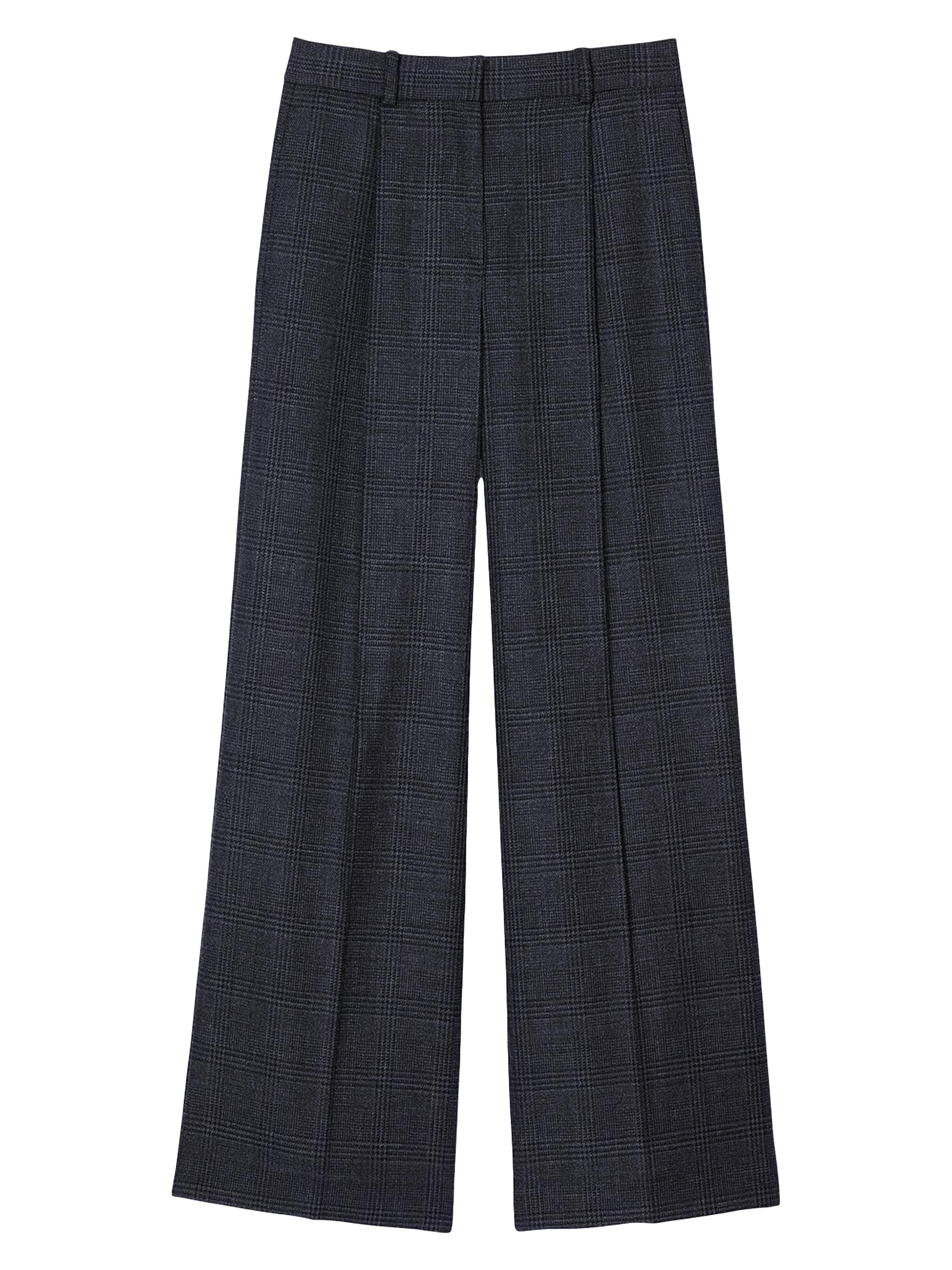 Sandro Women's Checked Suit Trousers - Dark Grey
