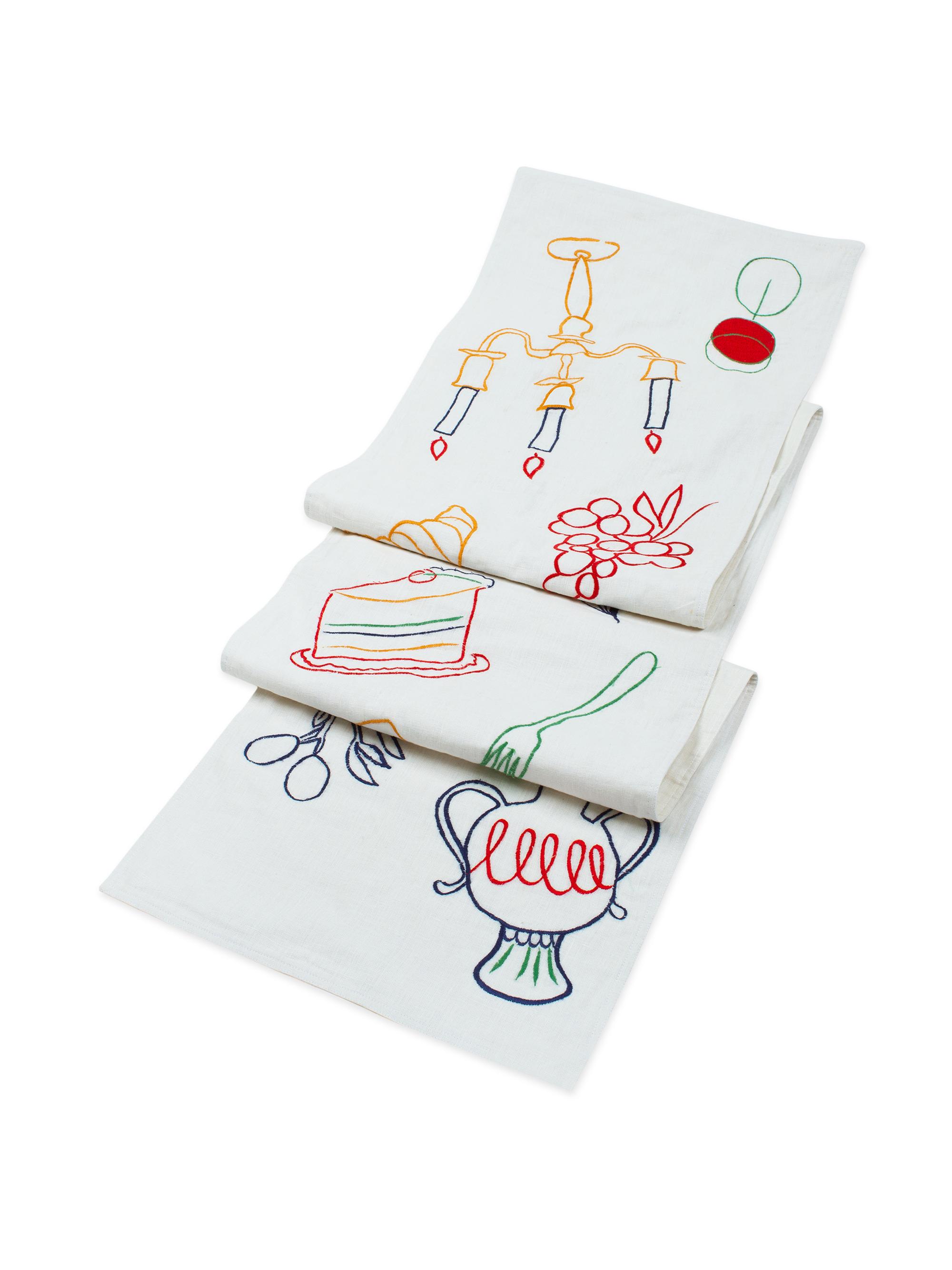 Misette Fete Embroidered Table Runner