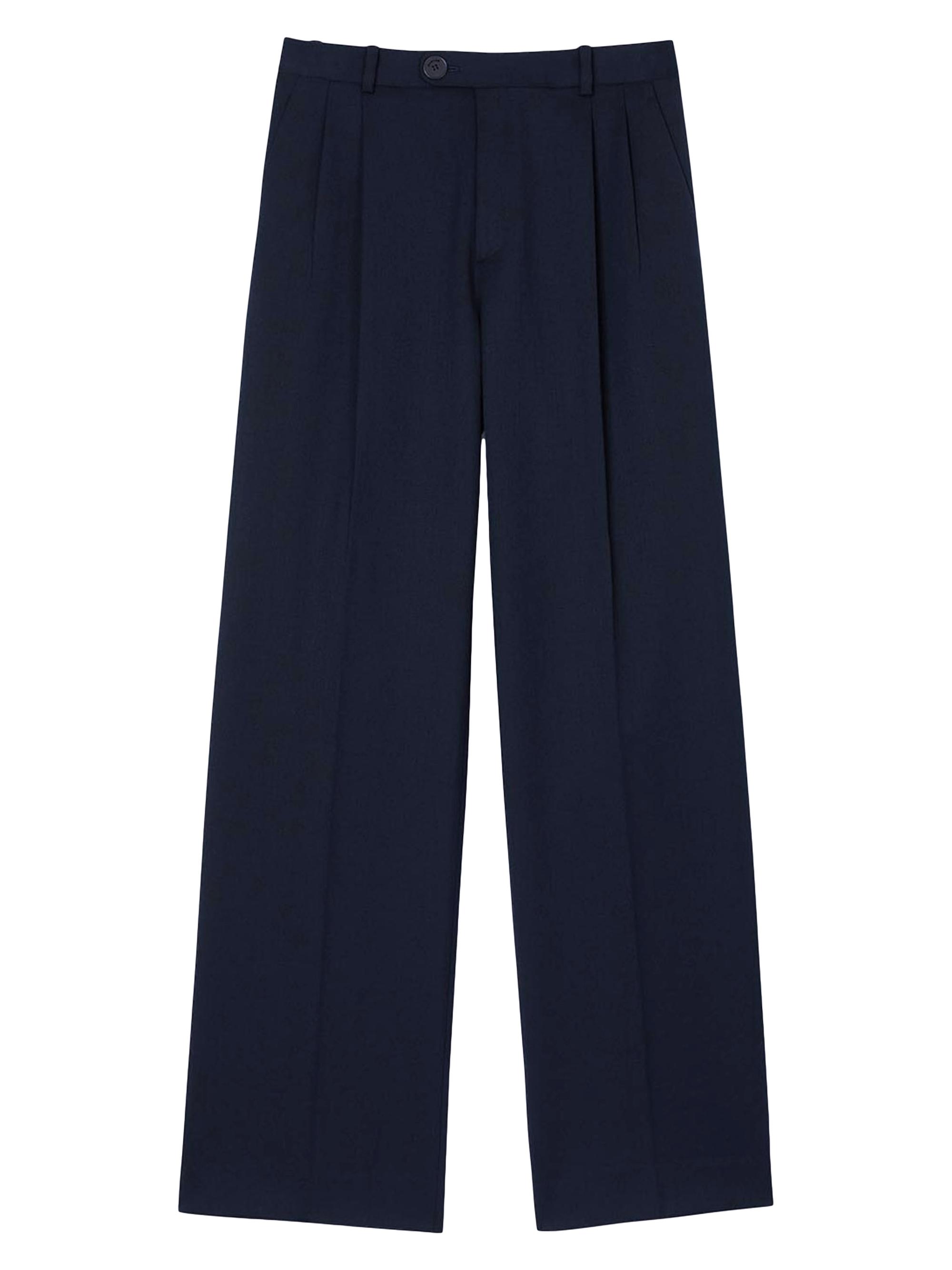 Sandro Women's Wool Trousers - Navy Blue