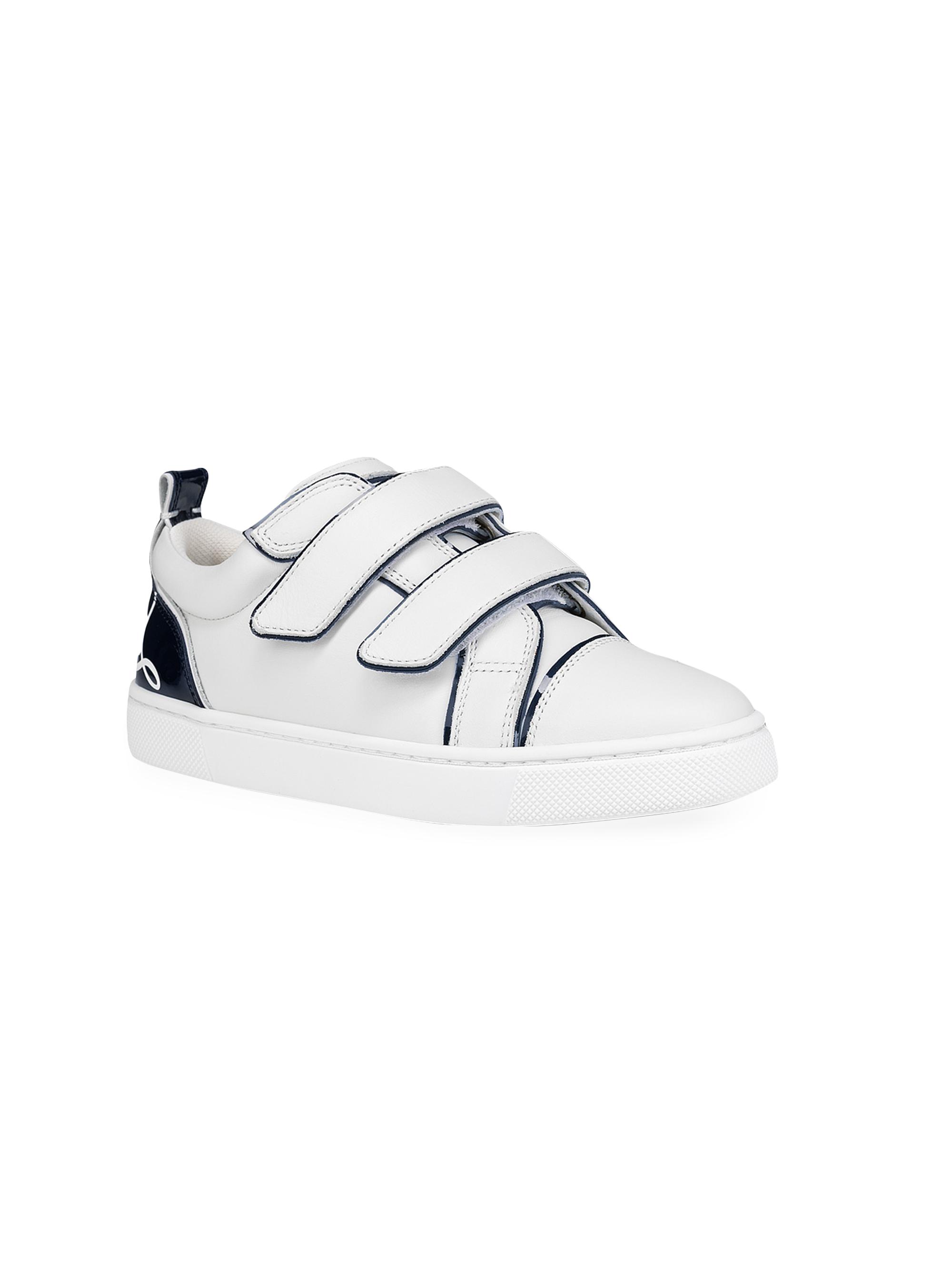 christian louboutin navy trainers