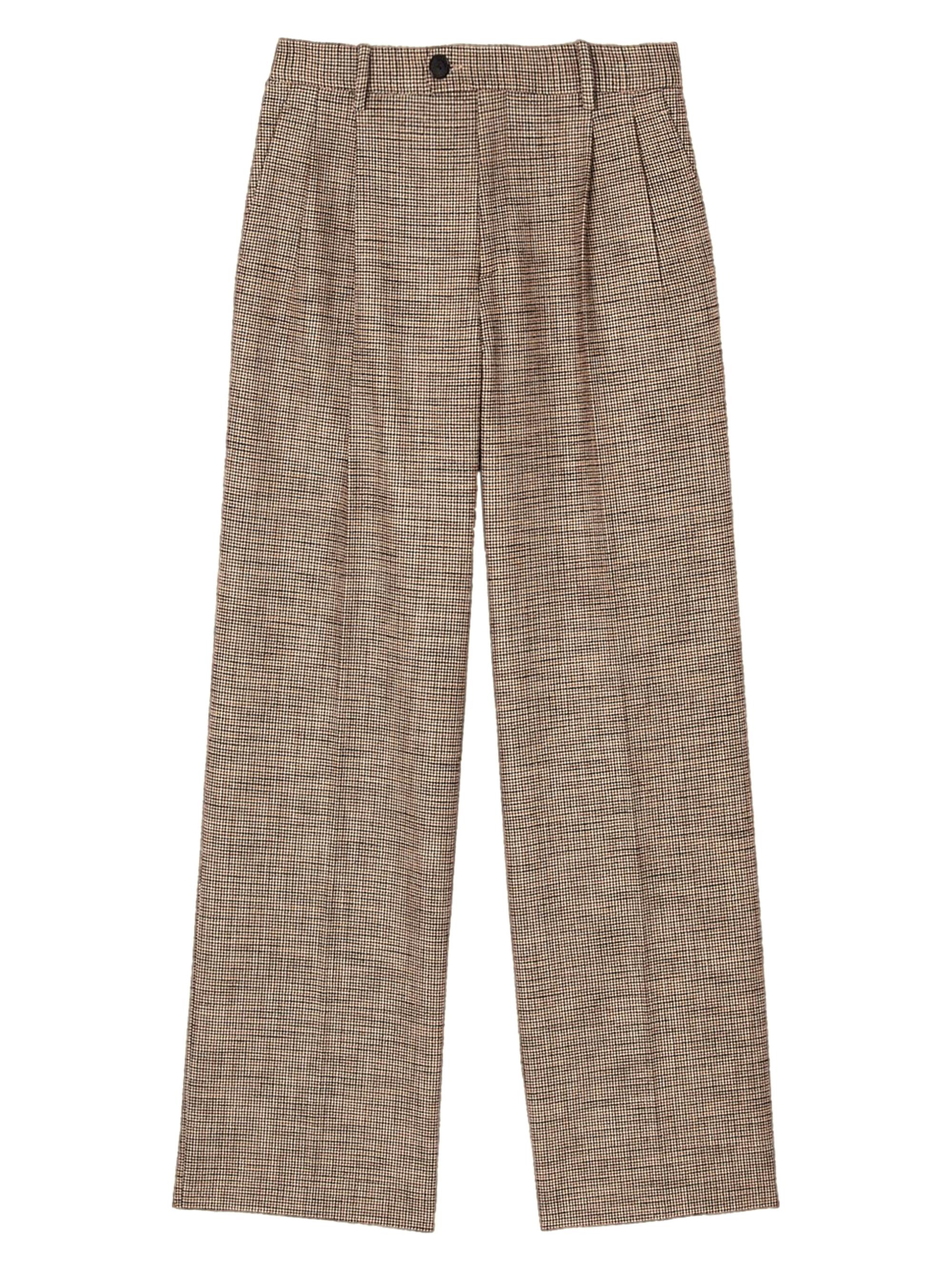 Sandro Women's Micro Houndstooth Trousers - Brown