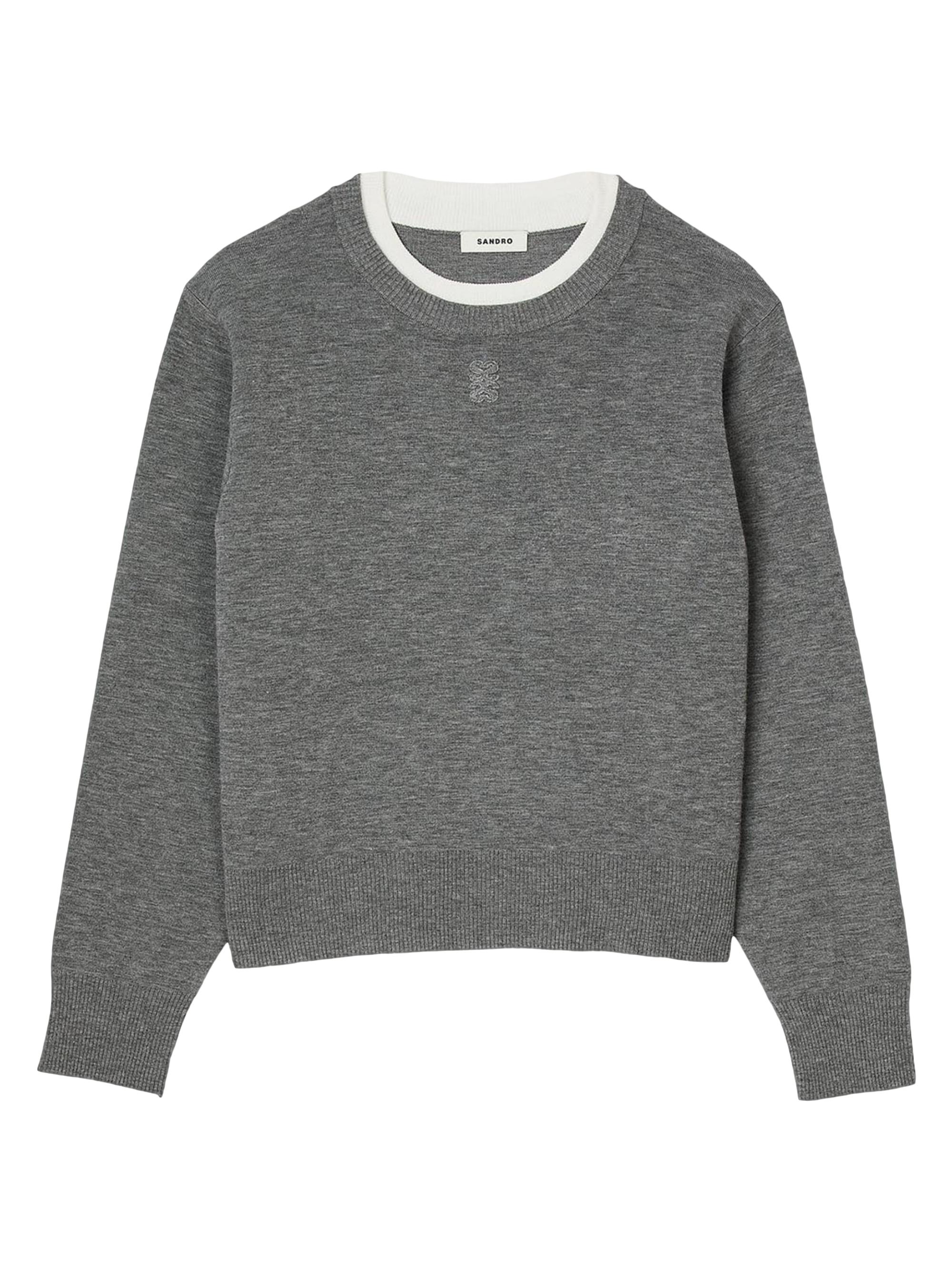 Sandro Contrast Collar Sweater | Saks Fifth Avenue