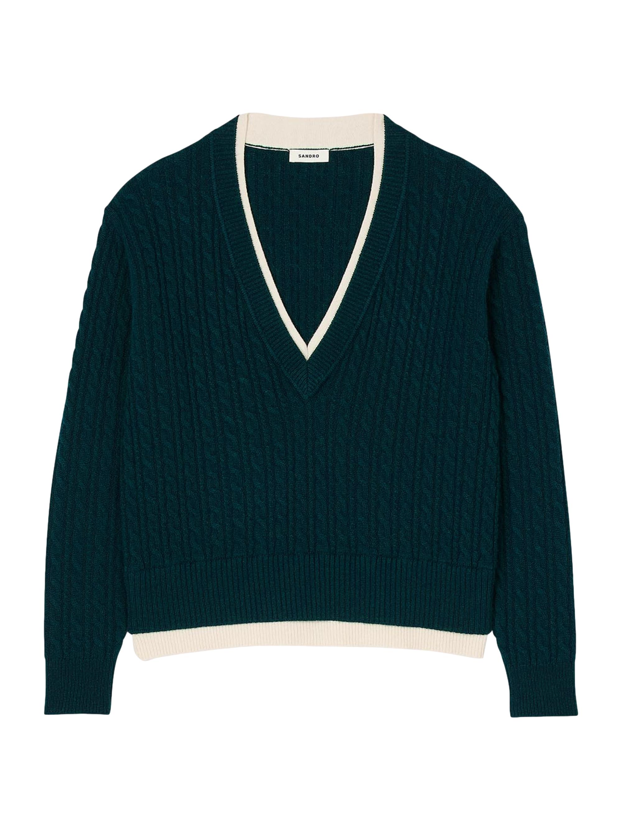 Sandro Women's Layered Effect Knit Jumper - Green