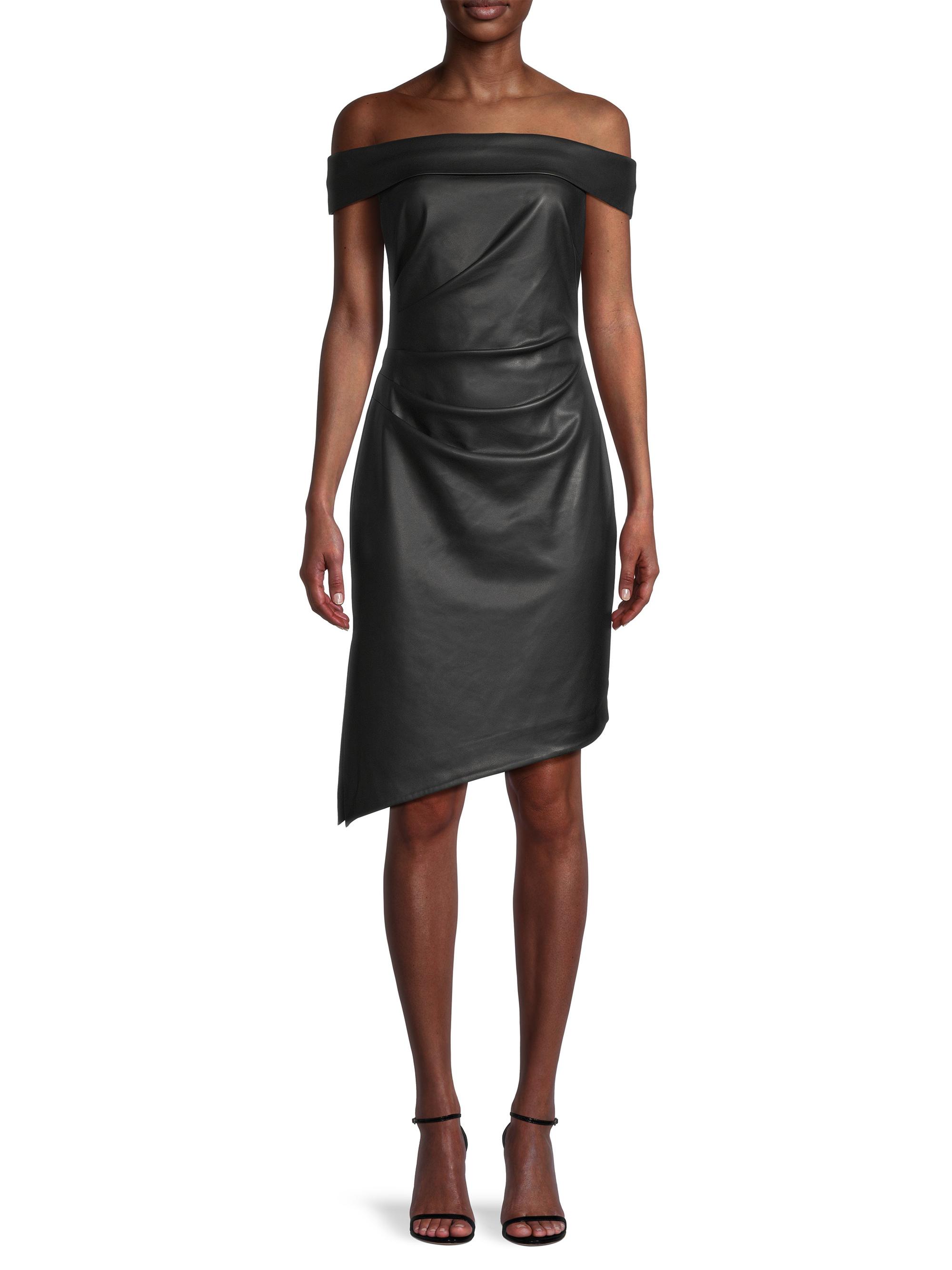 Milly Ally Vegan Leather Minidress | Saks Fifth Avenue