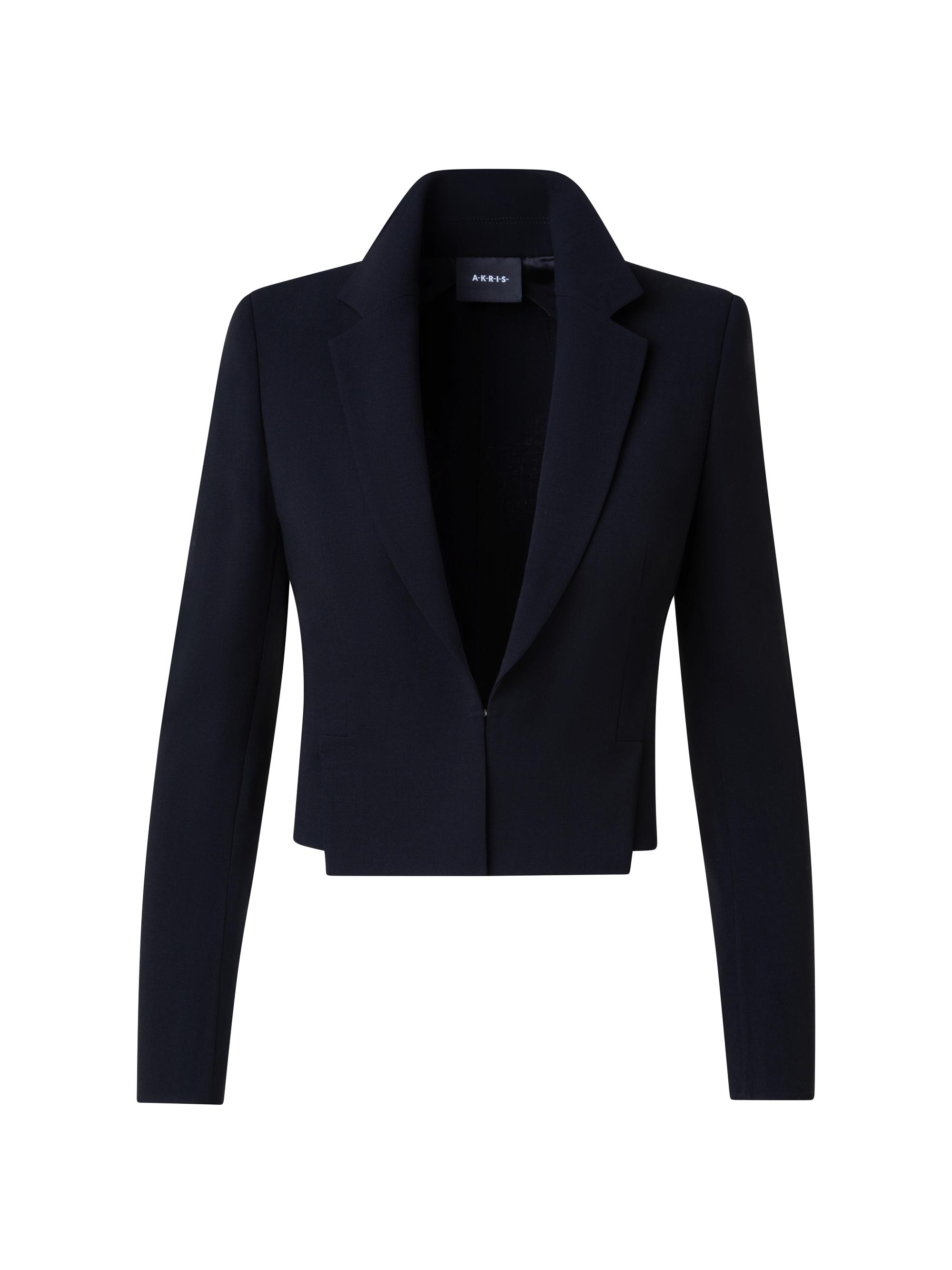 Akris Women's Double-Face Wool Cropped Jacket - Black