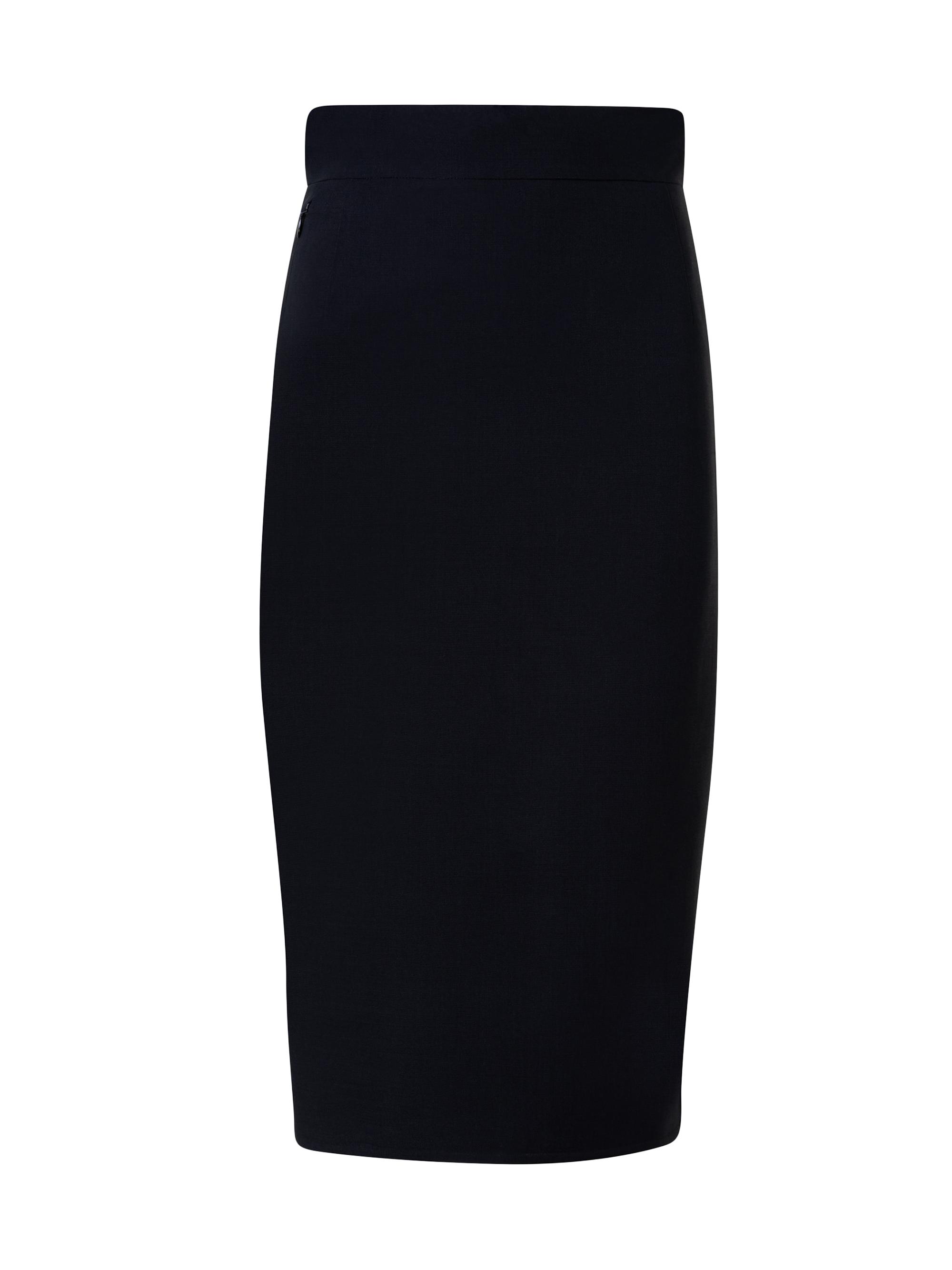 Akris Women's Double-Face Wool Pencil Skirt - Black