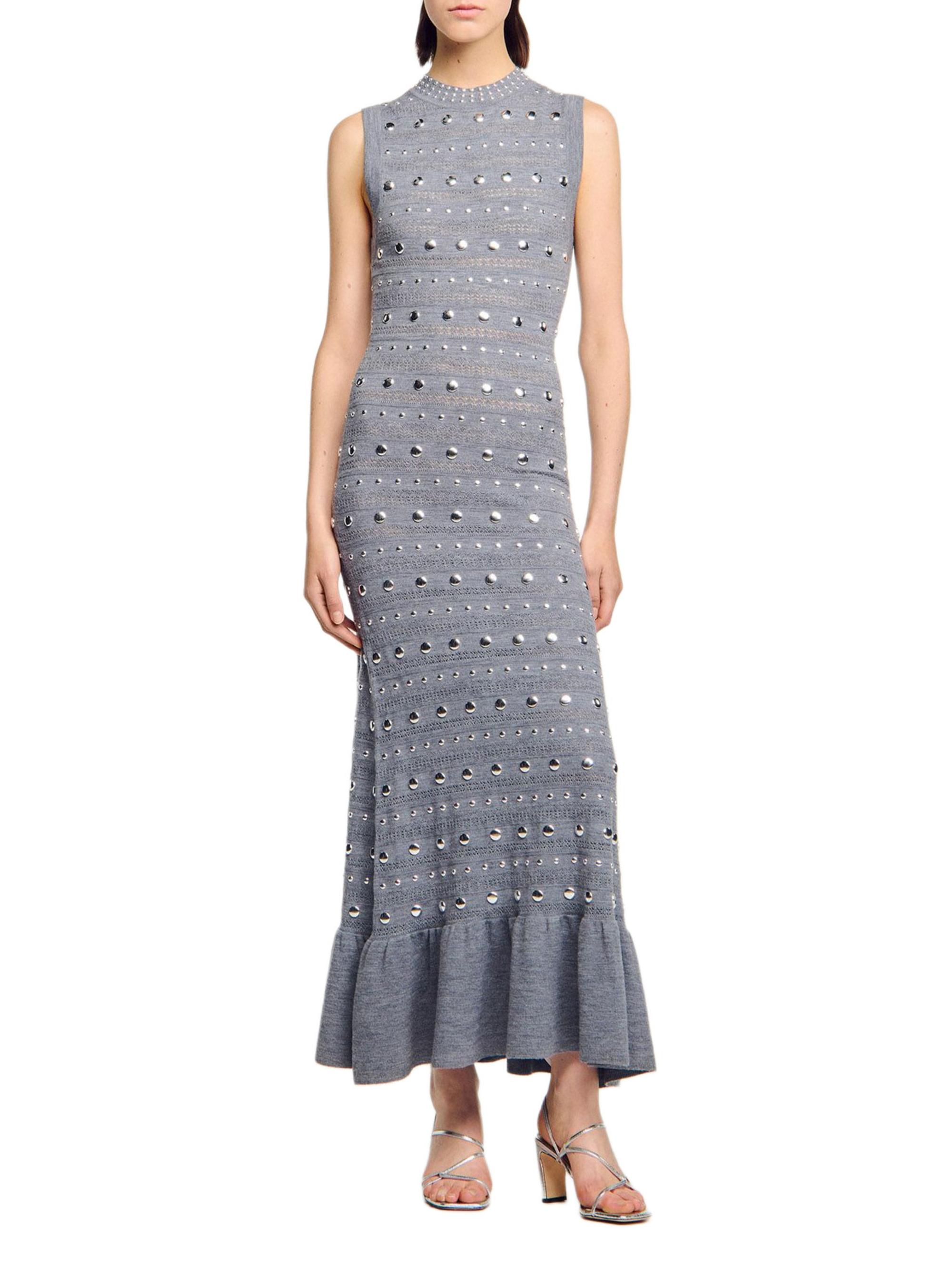 Sandro Knit Maxi Dress with Studs | Saks Fifth Avenue