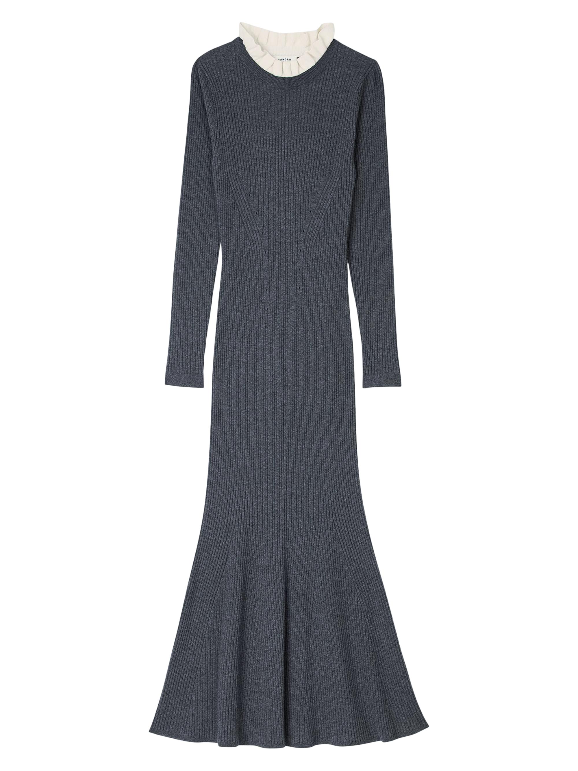 Sandro Women's Knit Midi Dress - Dark Grey