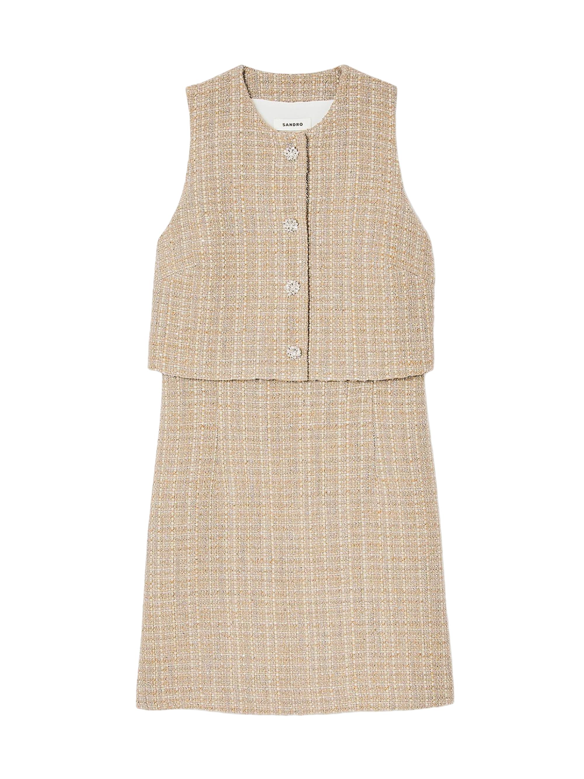 Sandro Women's Tweed Dress - Camel